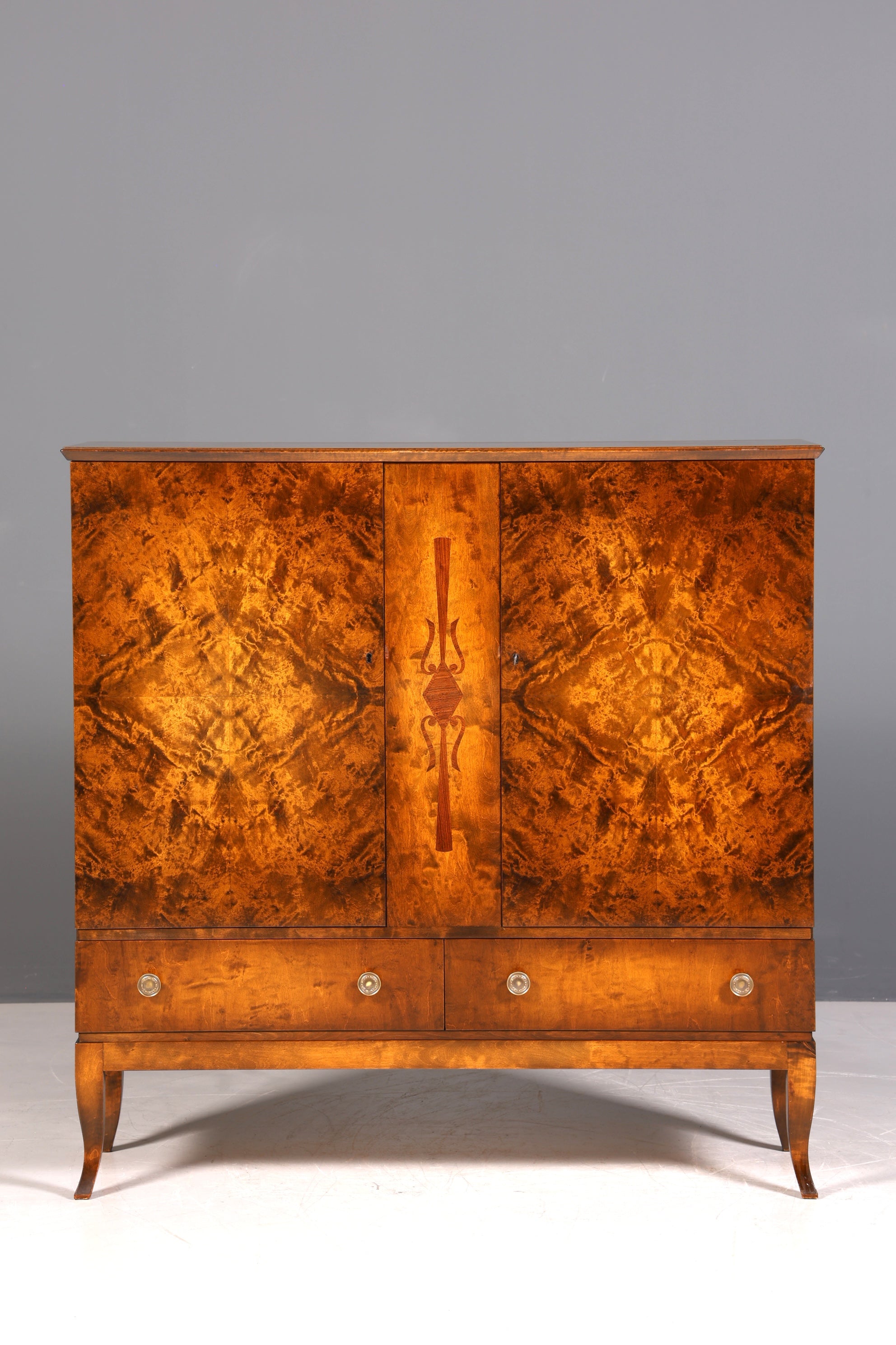Magnifique meuble de style Chippendale, style baroque, vertiko, haut-meuble, antiquité, années 1950/60, commode