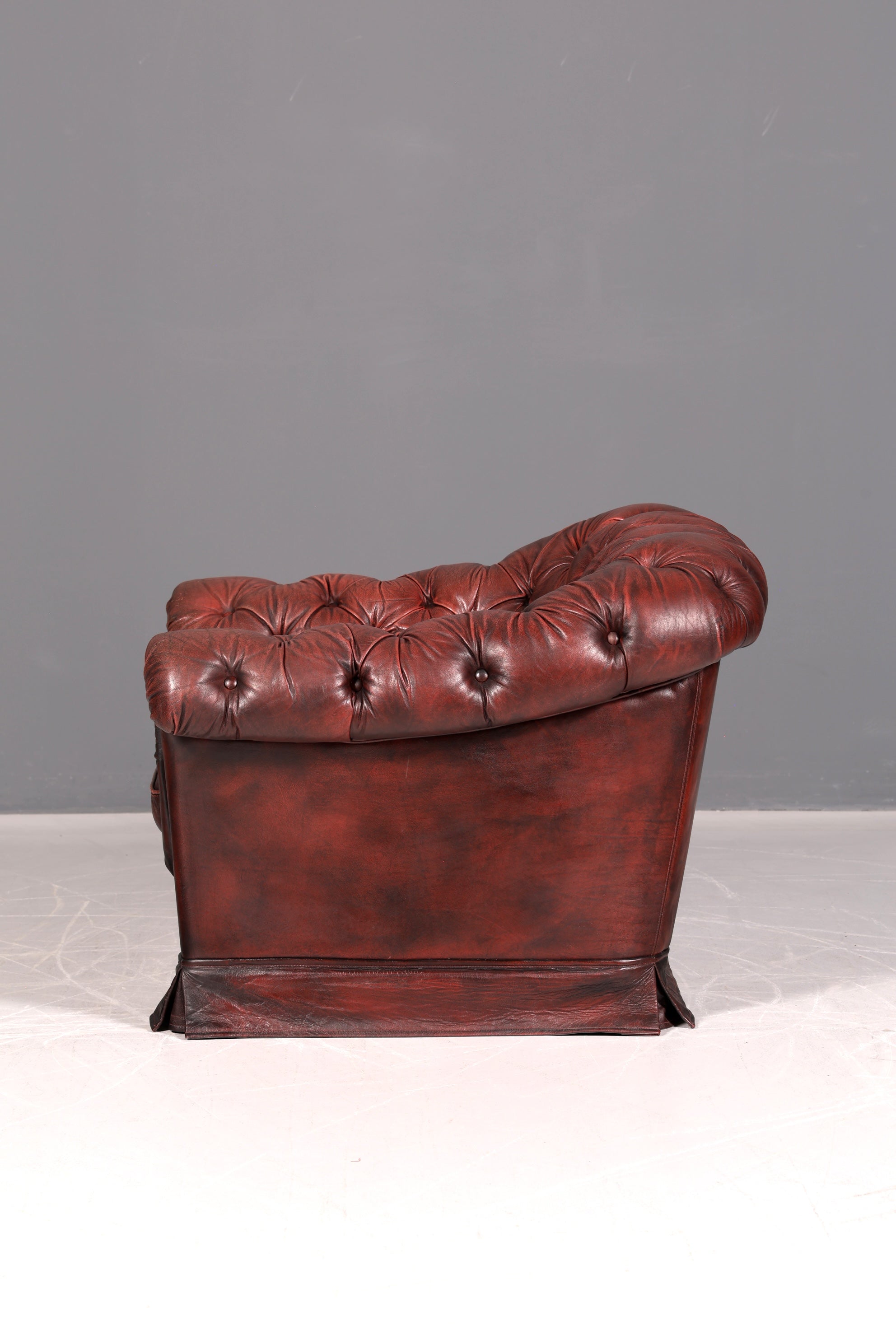 Edler Original Chesterfield Sessel Englischer Armlehnsessel Englisch Herrensessel Antik Echt Leder