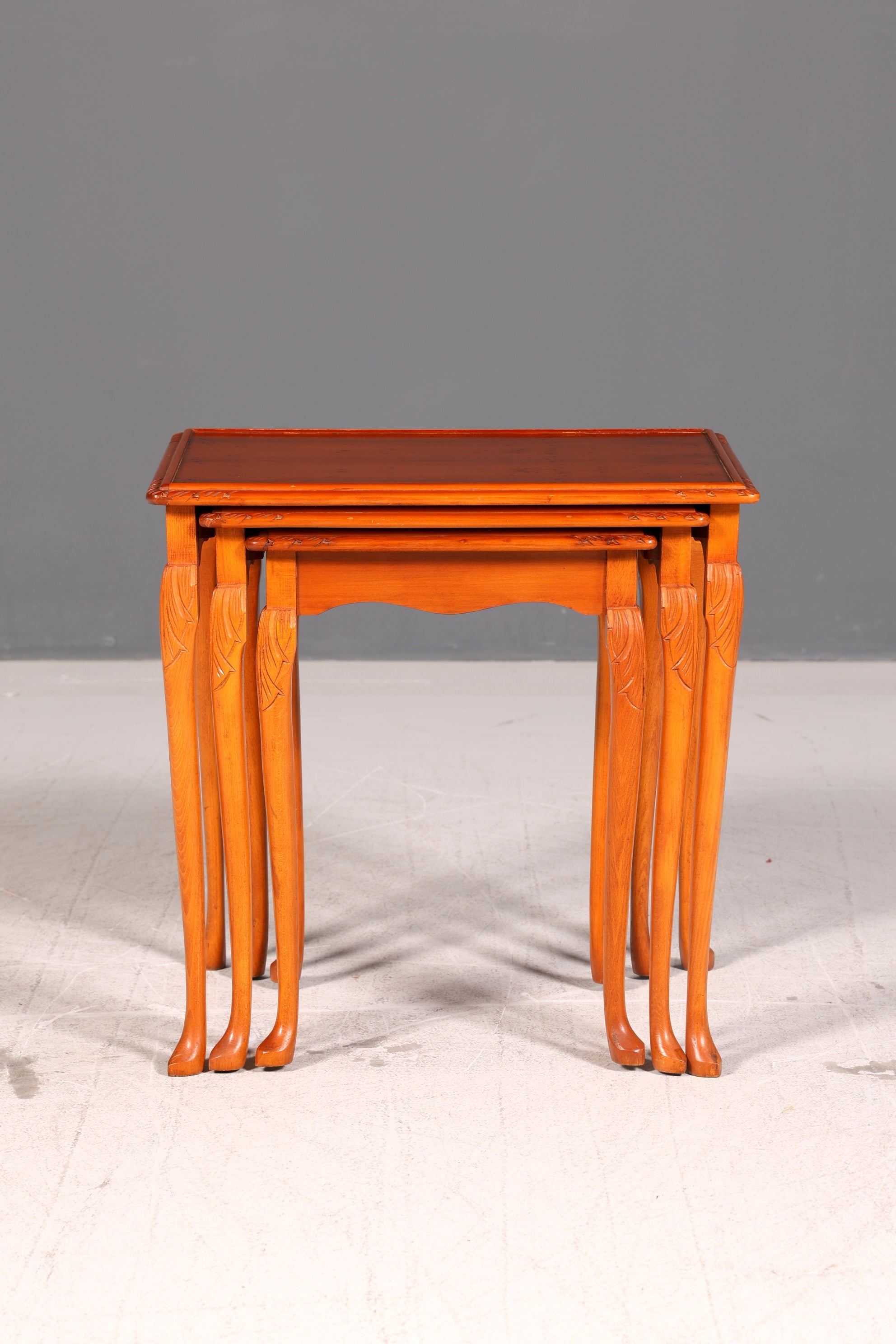 Wunderschöner Chippendale 3er Satz Beistelltisch Set Barock Stil Ablagetisch Set Tisch Set Antik Vintage