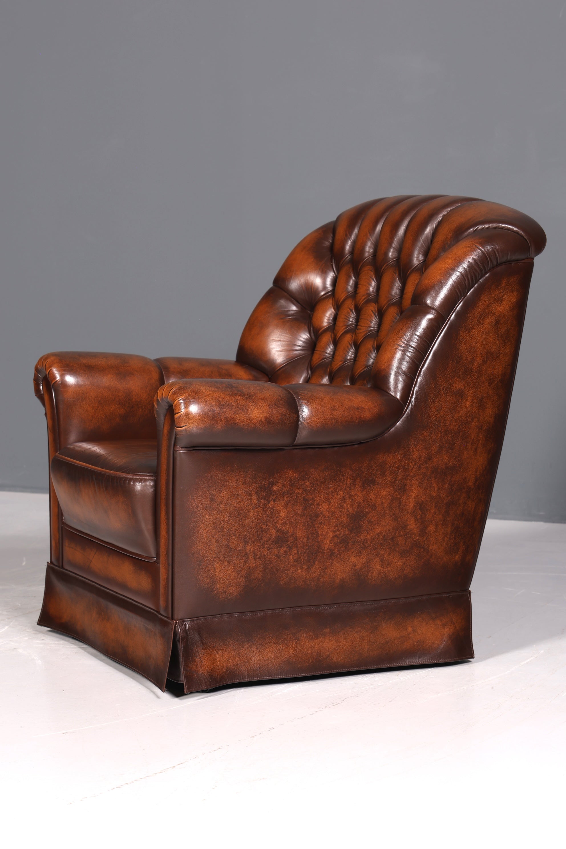 Stilvoller Original Chesterfield Sessel Englischer Armlehnsessel Englisch Herrensessel 3 von 3
