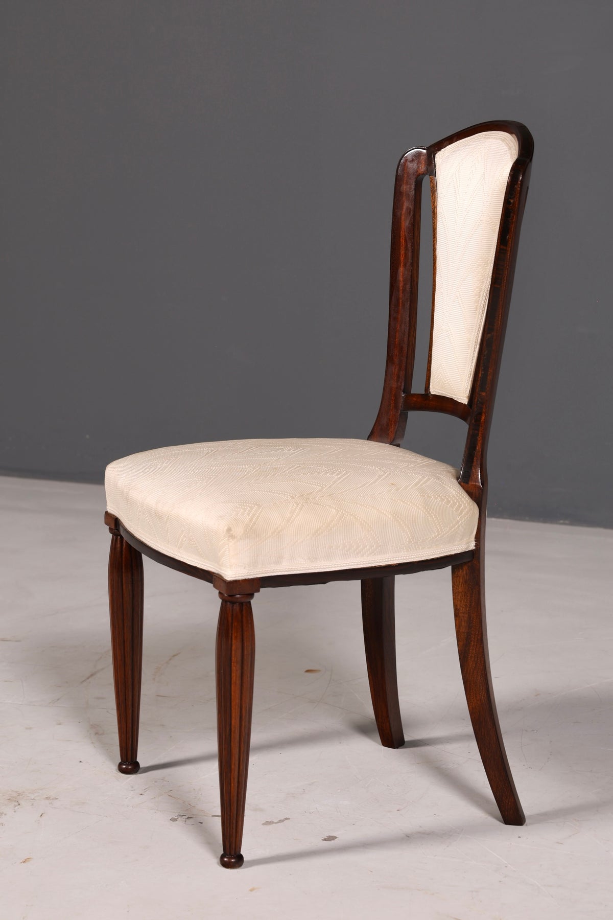 Élégante chaise Art déco vintage Chaise de salle à manger Chaise de secrétaire Chaise rembourrée Chaise à accoudoirs Chaise de cuisine 1 sur 2