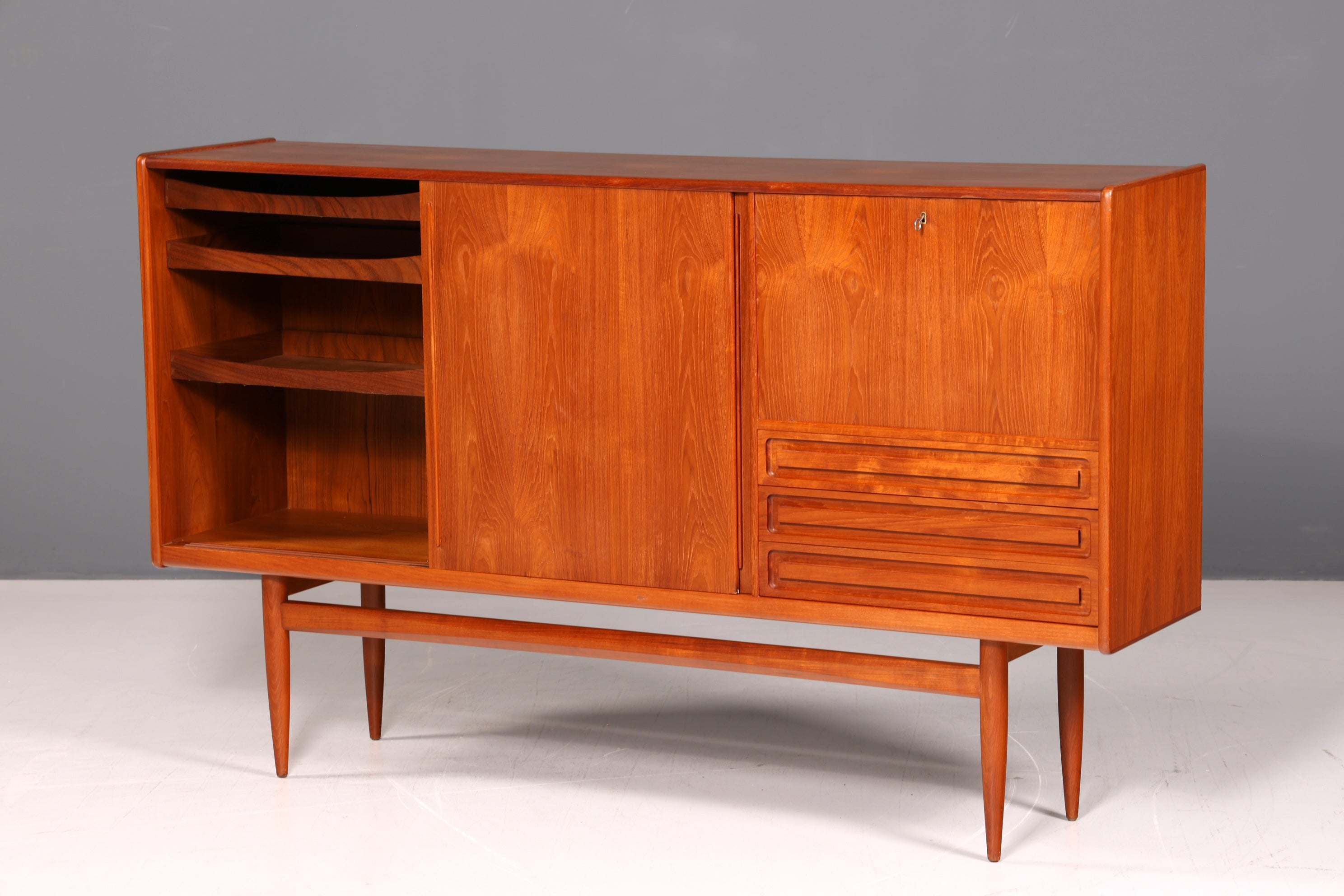 Traumhaftes Original Holger Christensen Møbelmagasiner Sideboard Teak Danish Design Kopenhagen