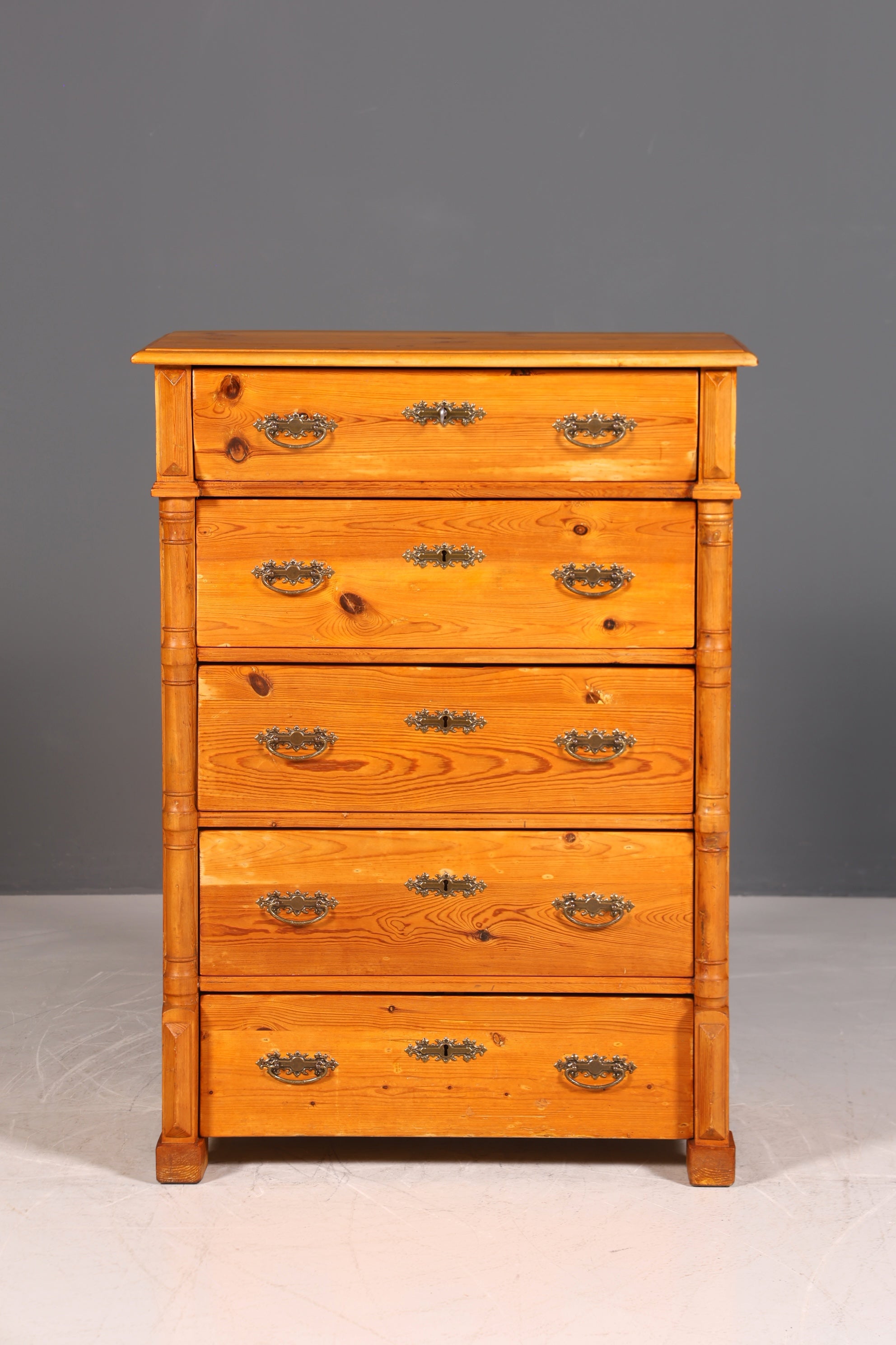 Wunderschöne Gründerzeit Kommode Louis Philippe Vertiko Weichholz Kommode um 1880 Landhaus Stil Kommode