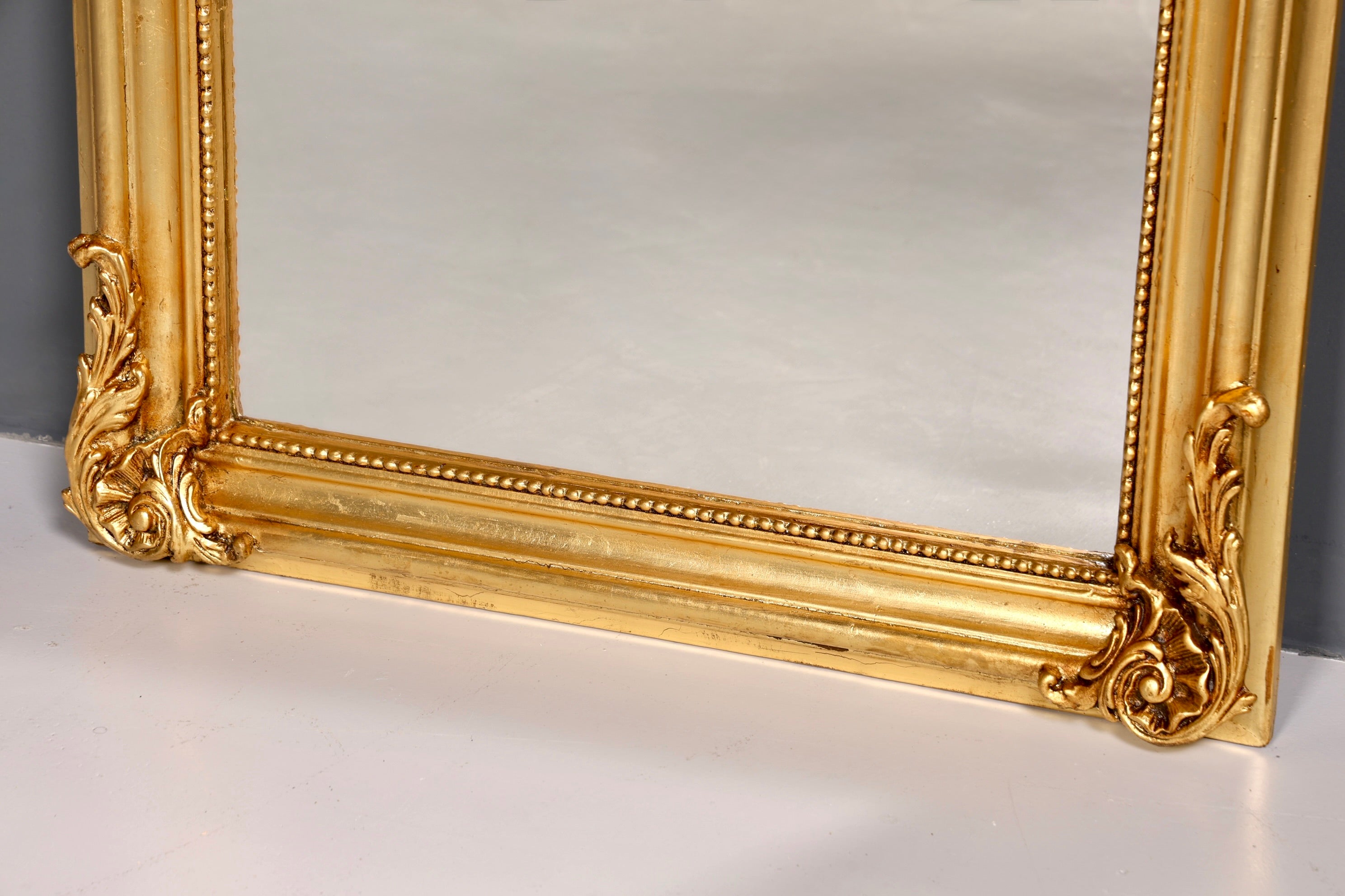 Stilvoller Prunk Barock Stil Standspiegel Antik Stil Ornament Flurspiegel Gold Spiegel