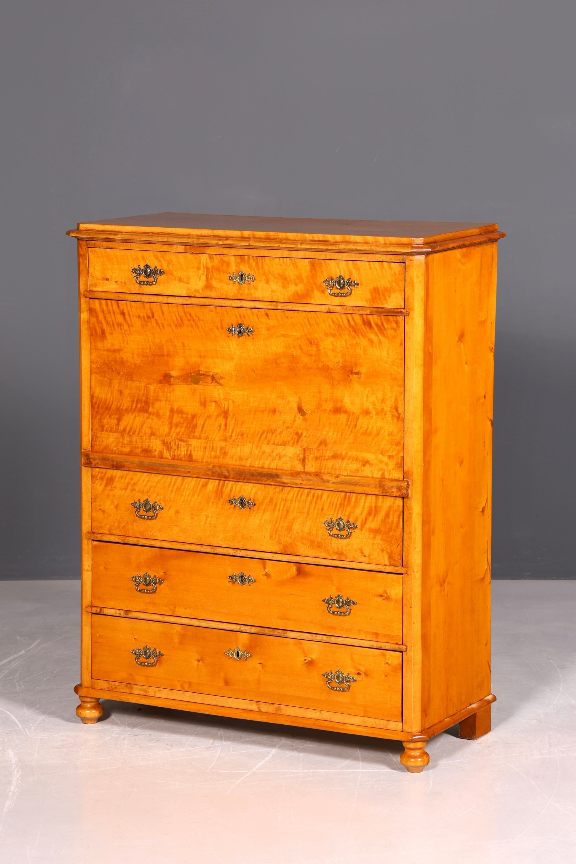 G106 Finish cm Wunderschöner Gründerzeit Sekretär Kommode Jugendstil Schubladenkommode Antik Vertiko