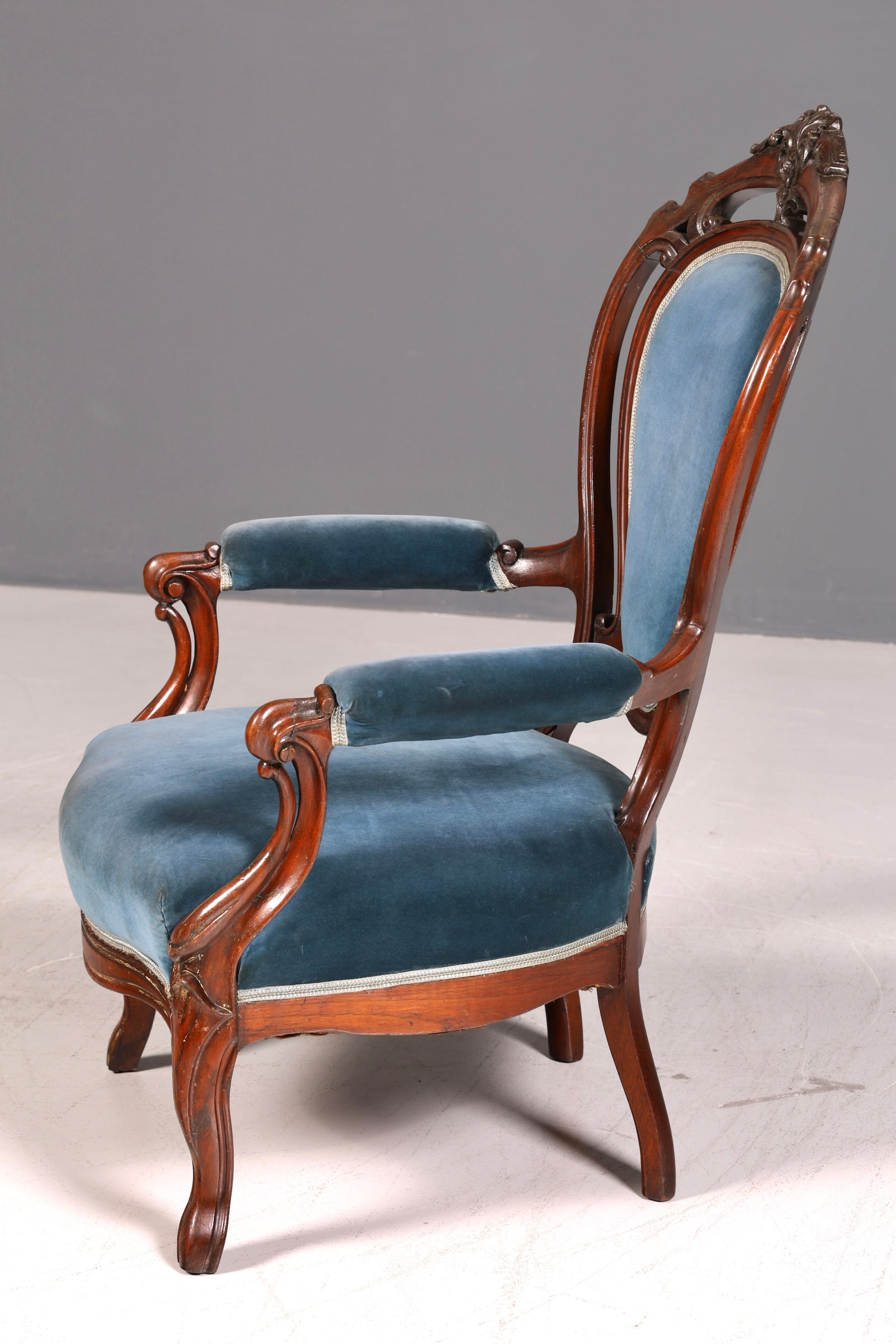 Edler Louis Philippe Sessel Biedermeier Antik Armlehnsessel Lounge Sessel Vintage