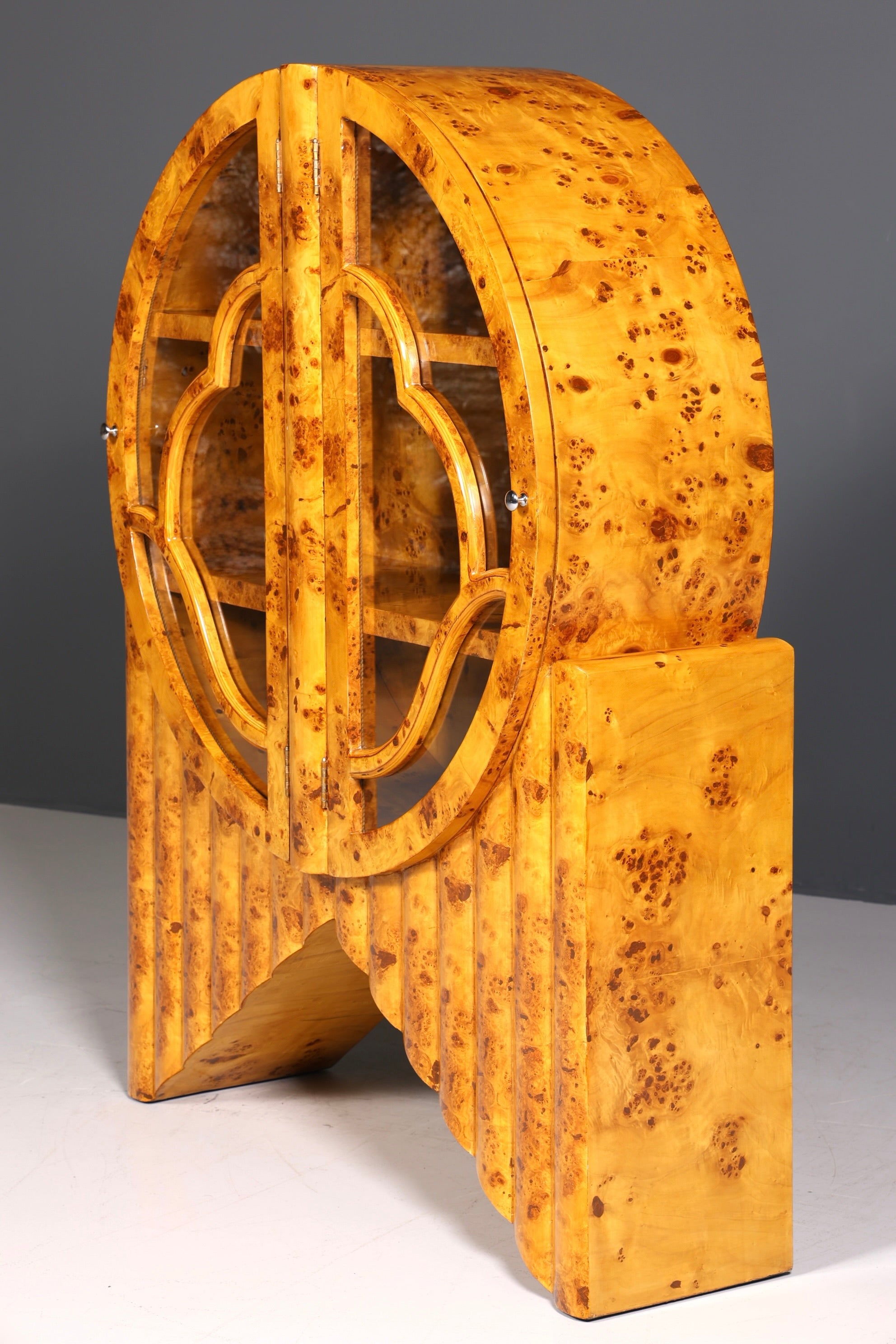 Vitrine impressionnante de style Art déco, bibliothèque, étagère de rangement pour livres, meuble vitré