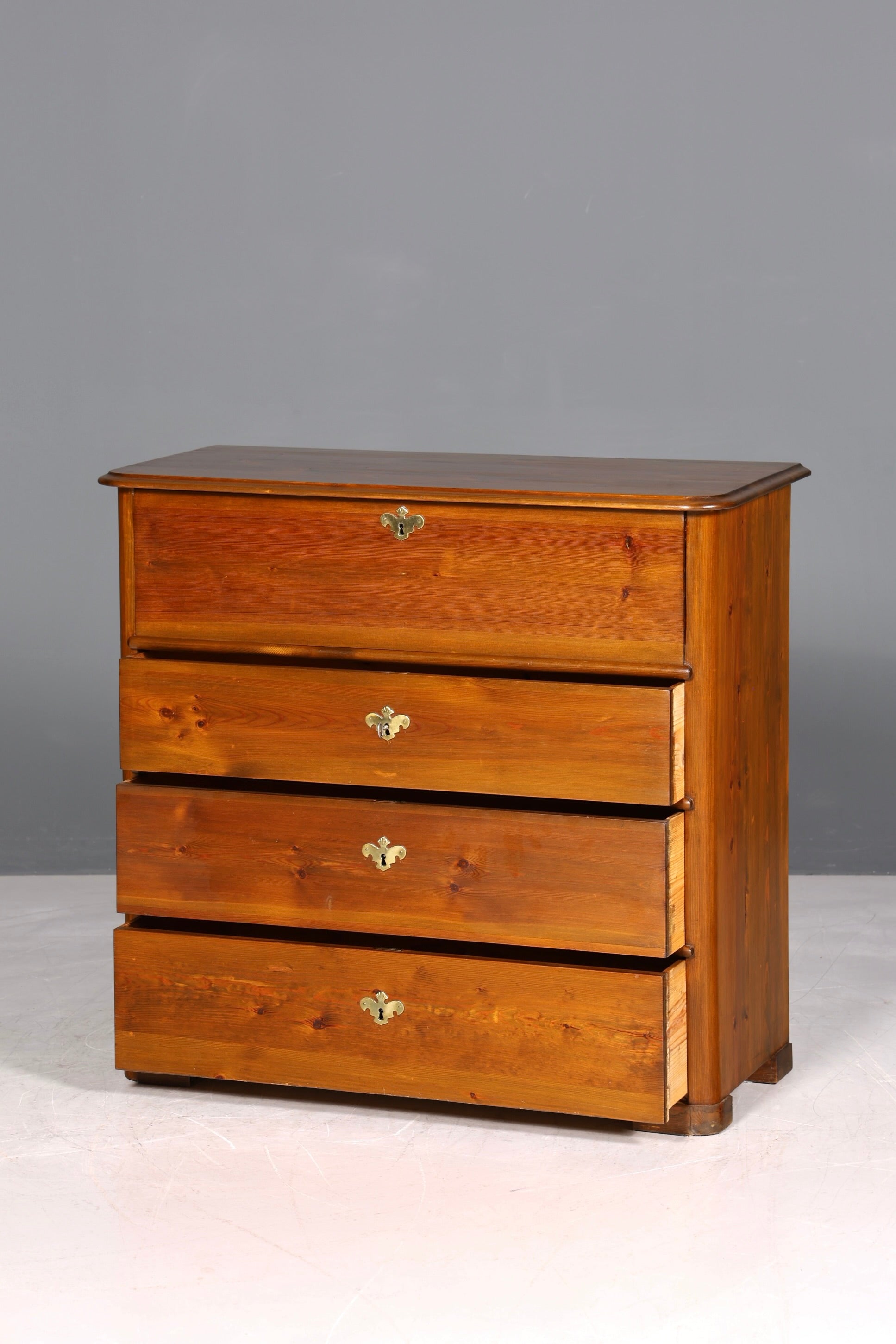 F970 Finish cm Stilvolle Louis Philippe Kommode Nussbaum Gründerzeit Schubladenkommode um 1890