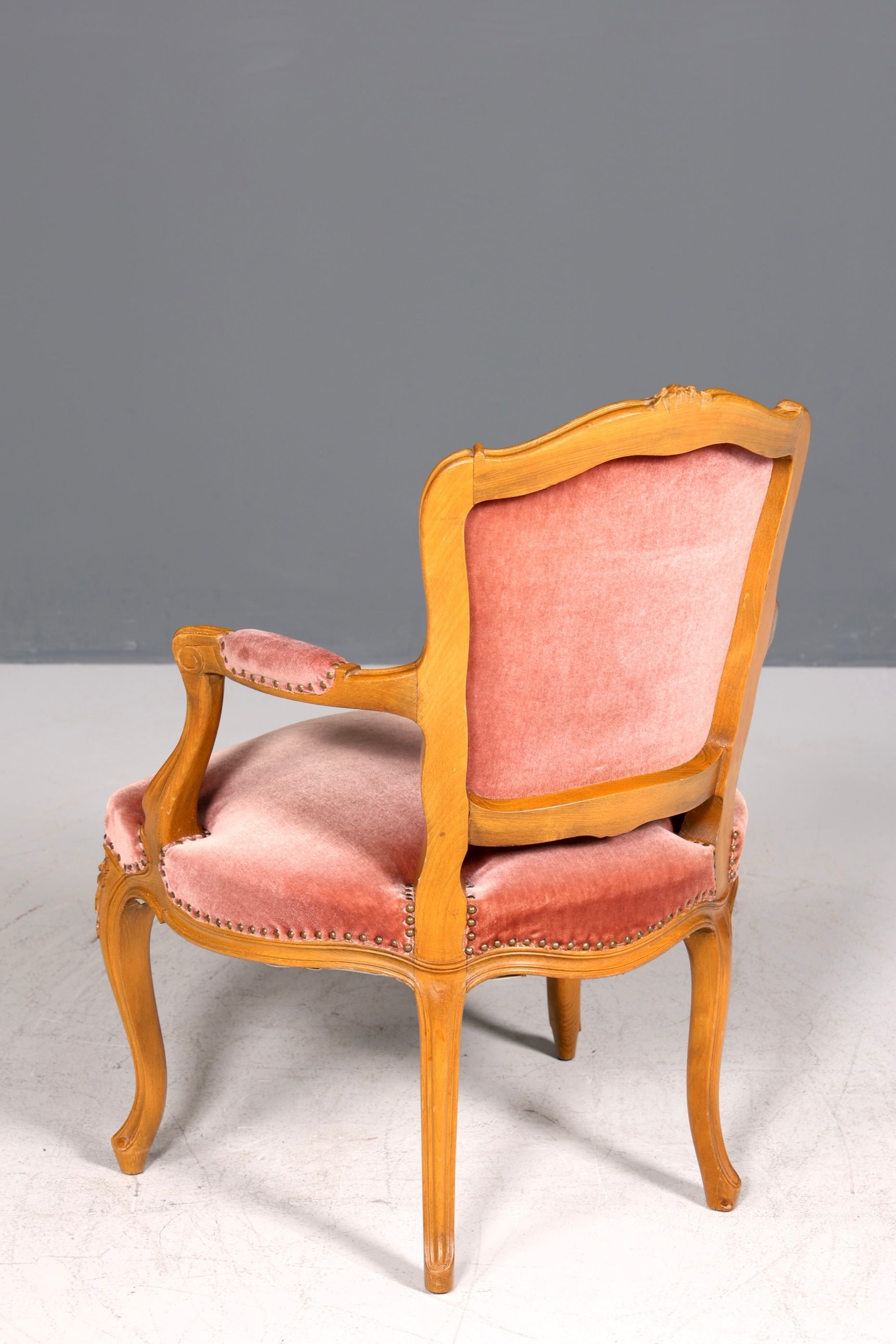 Fauteuil Chippendale élégant, chaise secrétaire de style baroque, fauteuil en velours