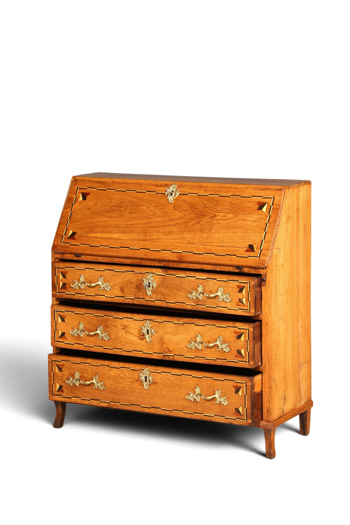 Original Barock Sekretär um 1800 Kommode Antik massiv Holz Schreibtisch Schreibkommode