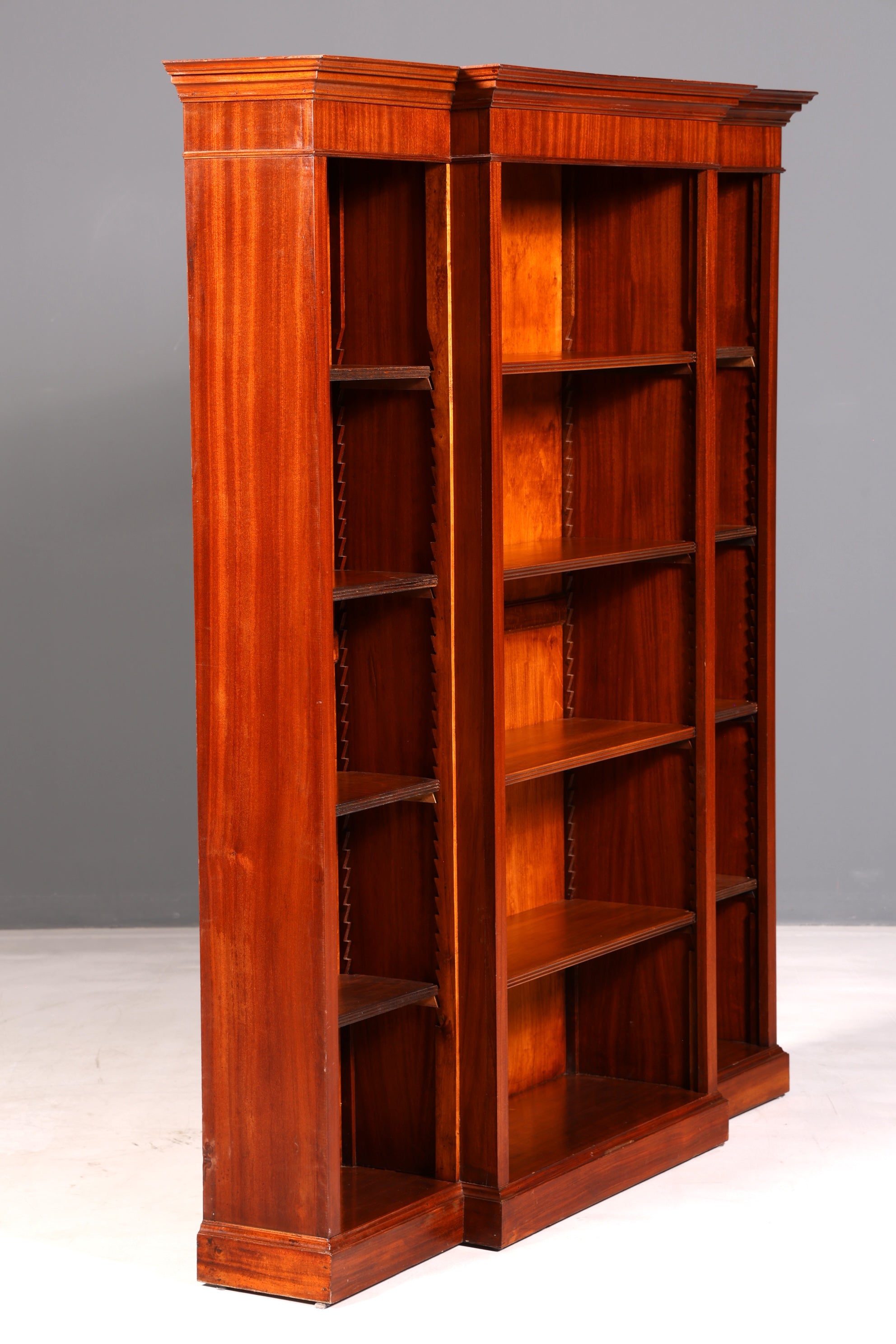Magnifique bibliothèque anglaise XXL, étagère ancienne sur pied, meuble de rangement, véritable bois