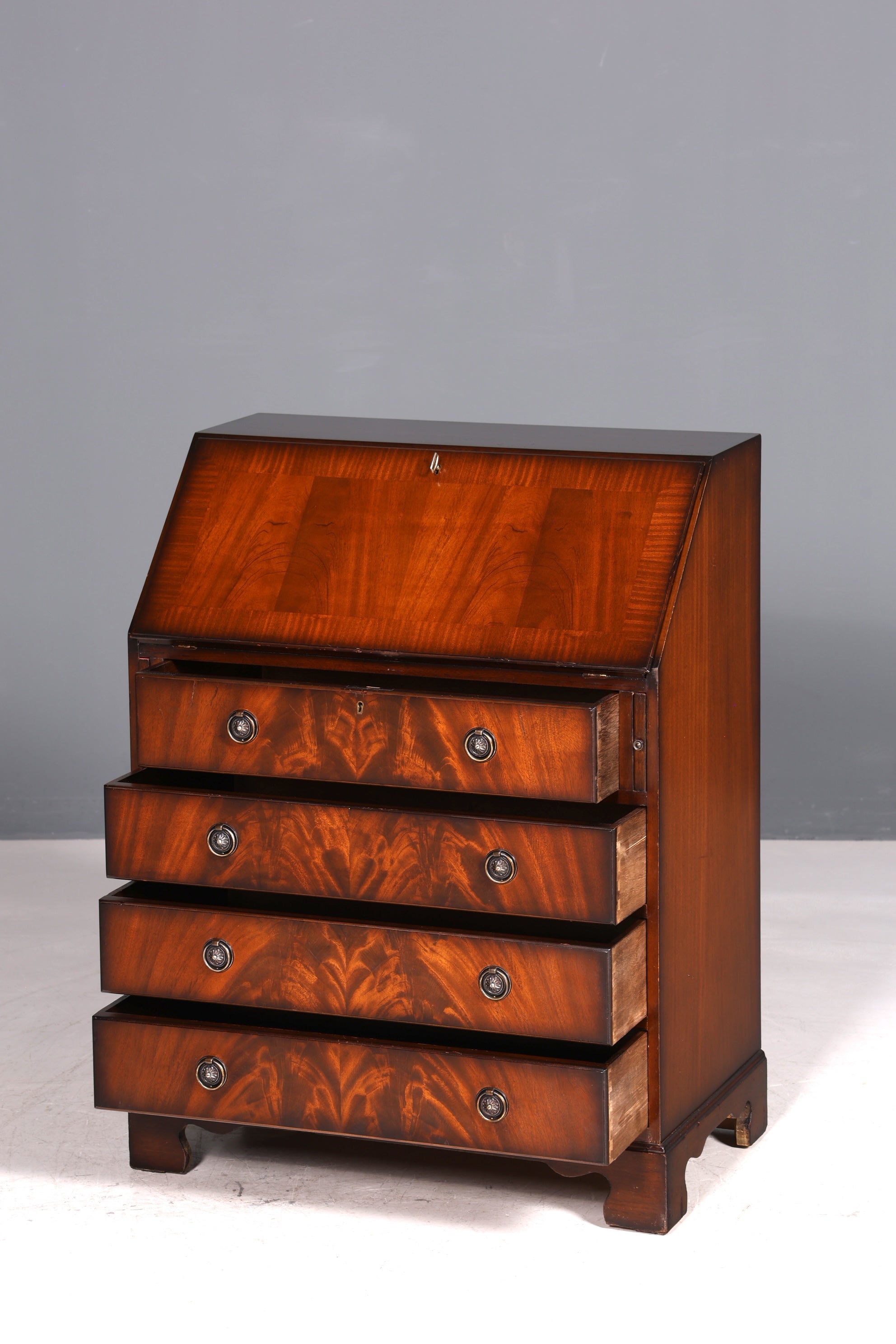 Magnifique secrétaire anglais avec plateau d&