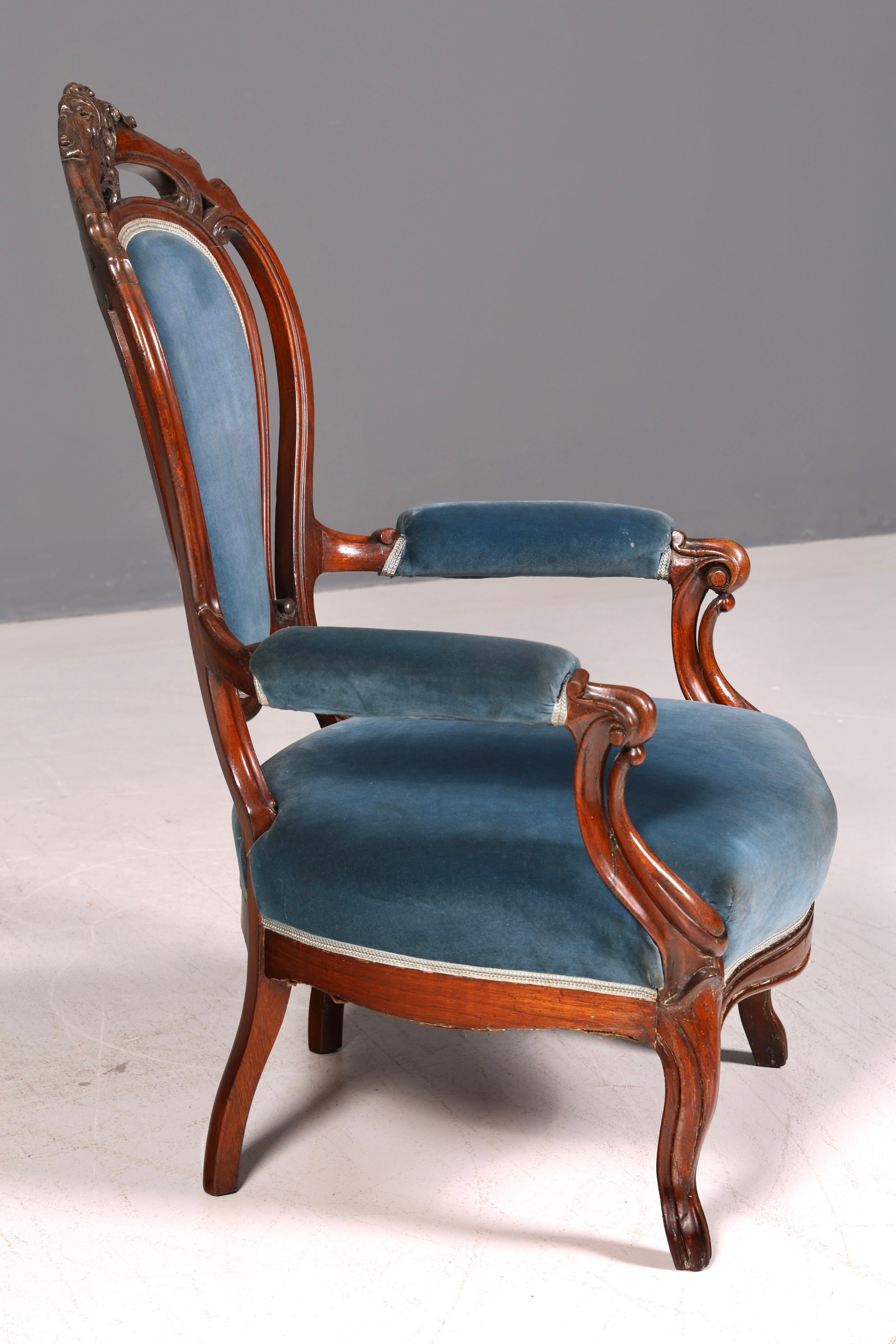 Edler Louis Philippe Sessel Biedermeier Antik Armlehnsessel Lounge Sessel Vintage