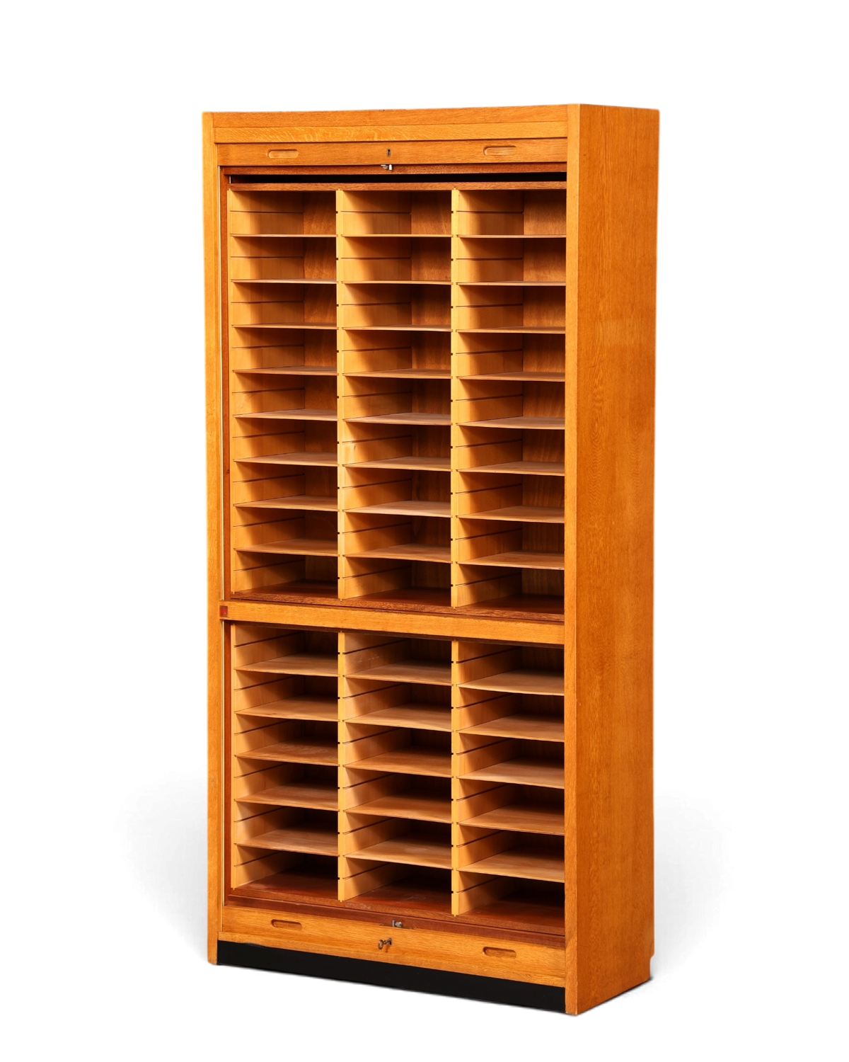 Stilvoller Mid Century Rollladenschrank Bauhaus Apothekerschrank Art Deco Büro Aktenschrank