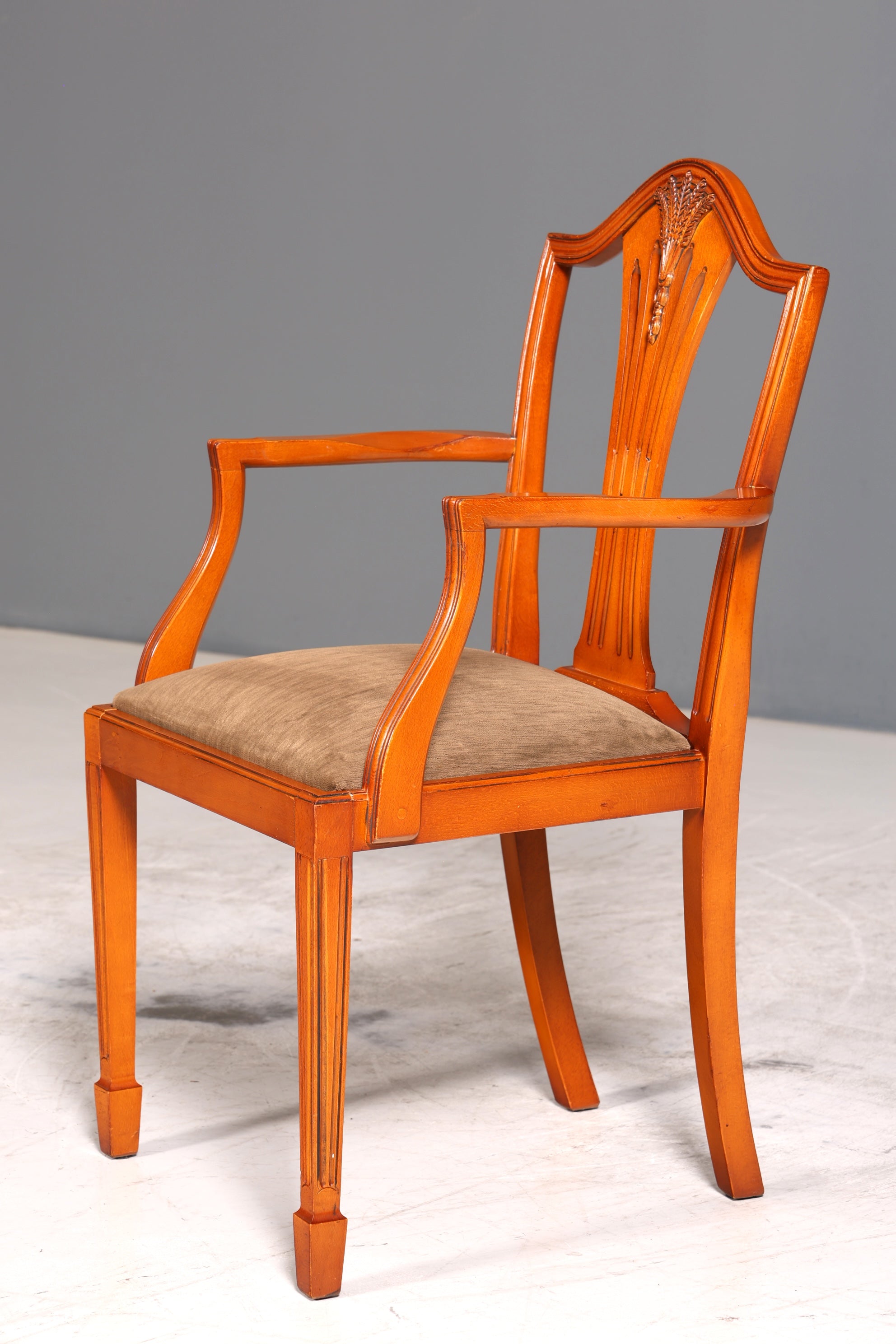 Edler Englischer Stuhl im Hepplewithe Stil Englisch Armlehnstuhl Dining Chair Küchenstuhl Sekretär Stuhl 2 von 2