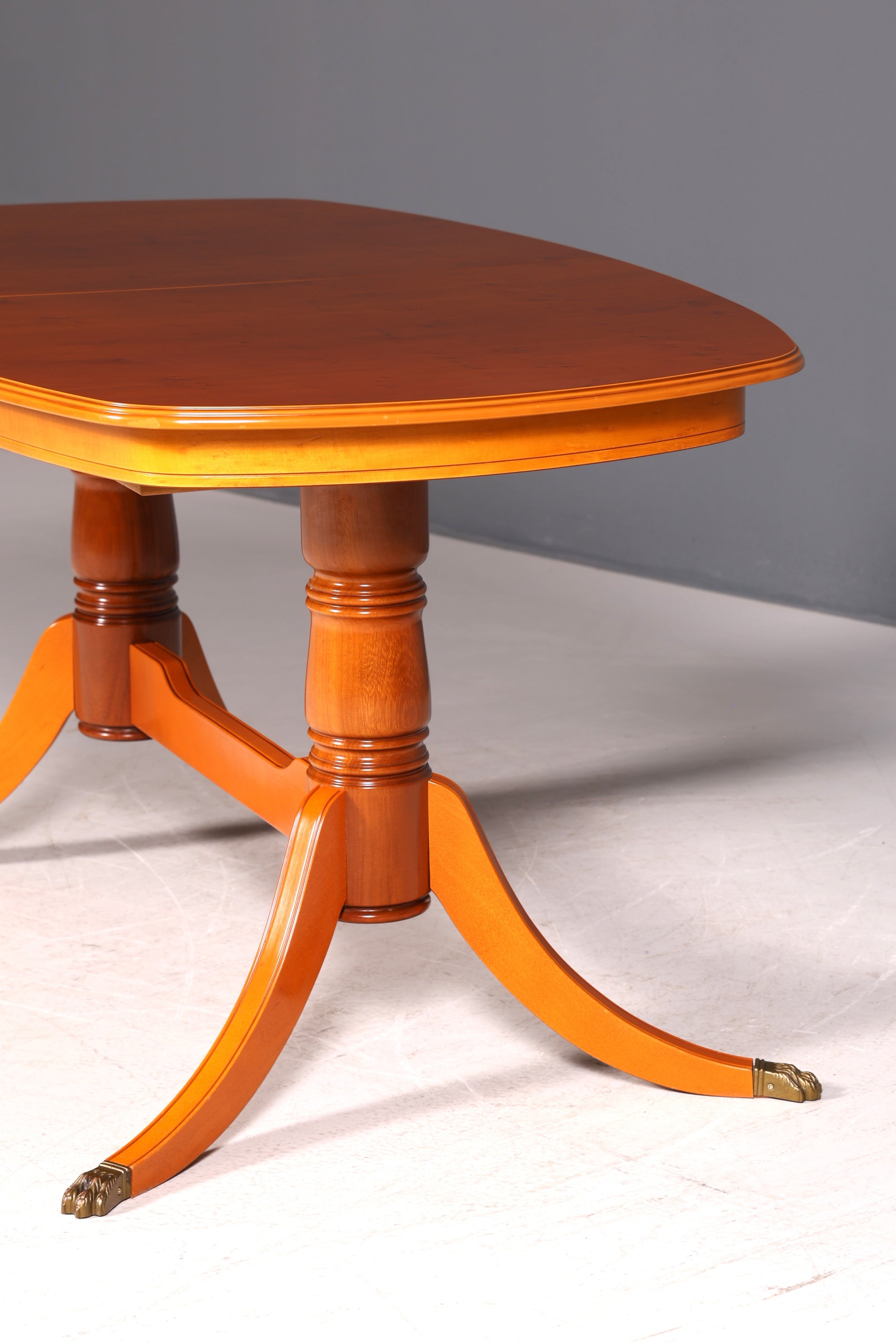 G035 Finish cm Wunderschöner Englischer Tisch ausziehbarer Esstisch Antik Stil 60s Küchentisch Eibe