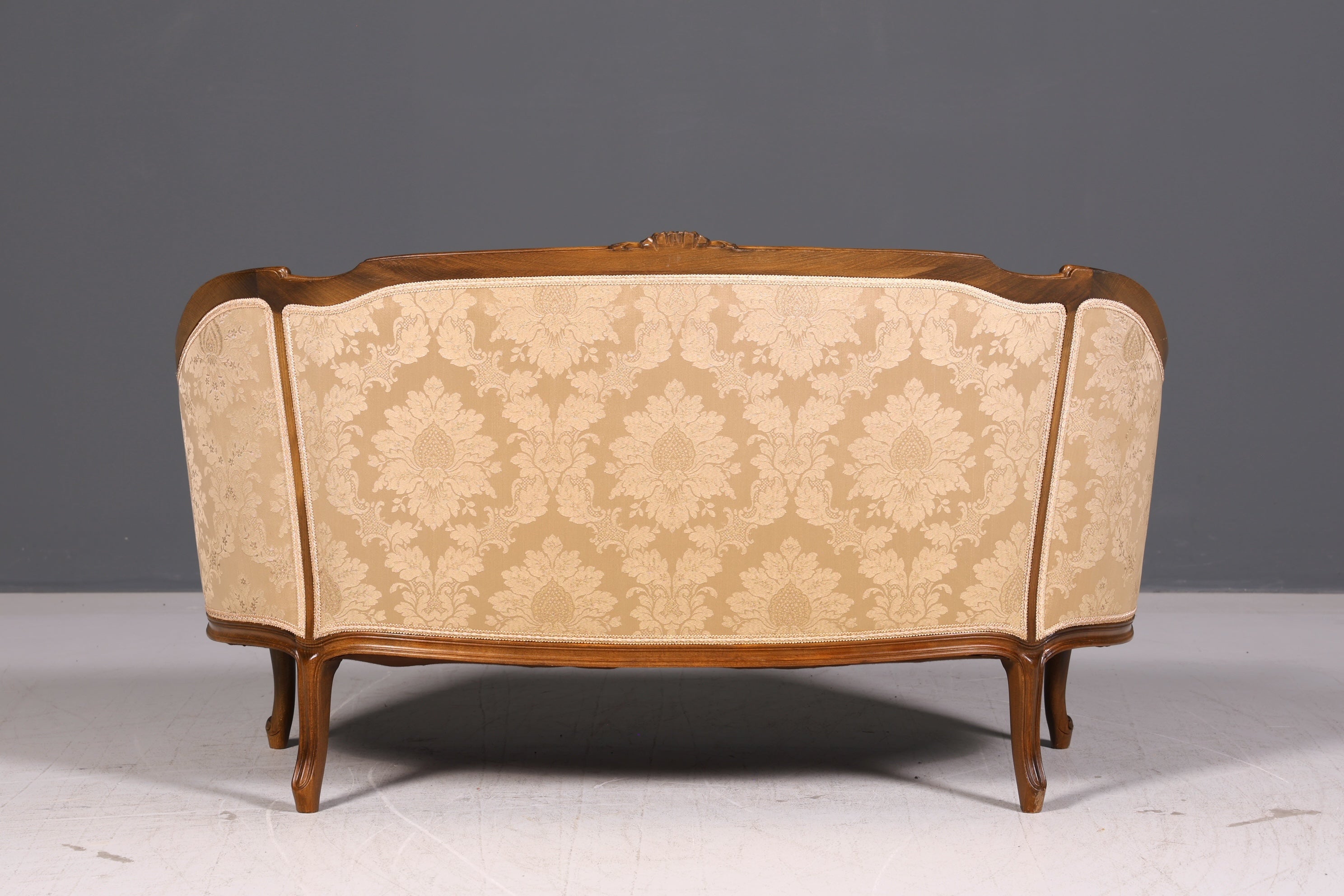 Wunderschönes Chippendale Sofa Barock Stil Couch Samt Stoff Rococo 2-Sitzer Canapé