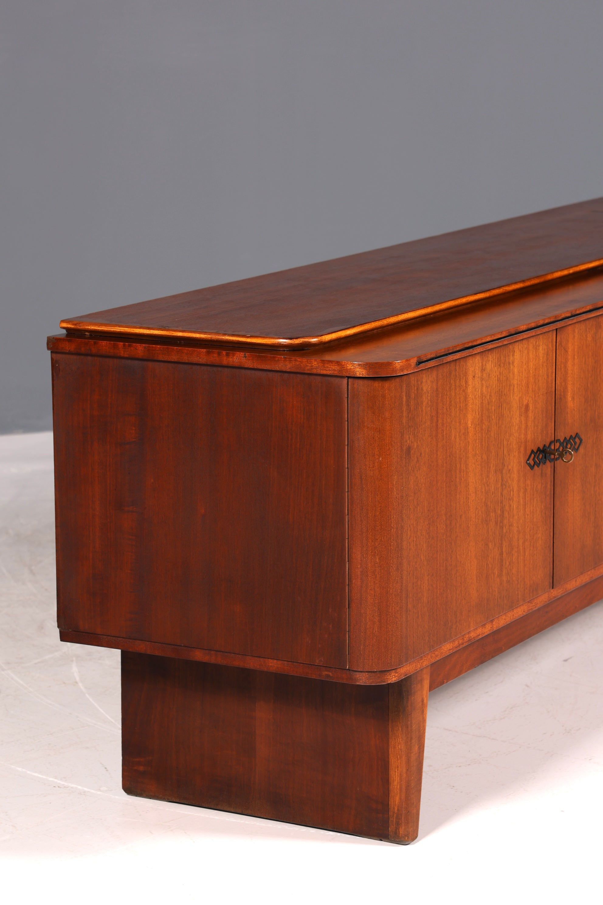 Schlichtes Mid Century Sideboard Vintage TV Kommode 60s Schrank Retro Longboard