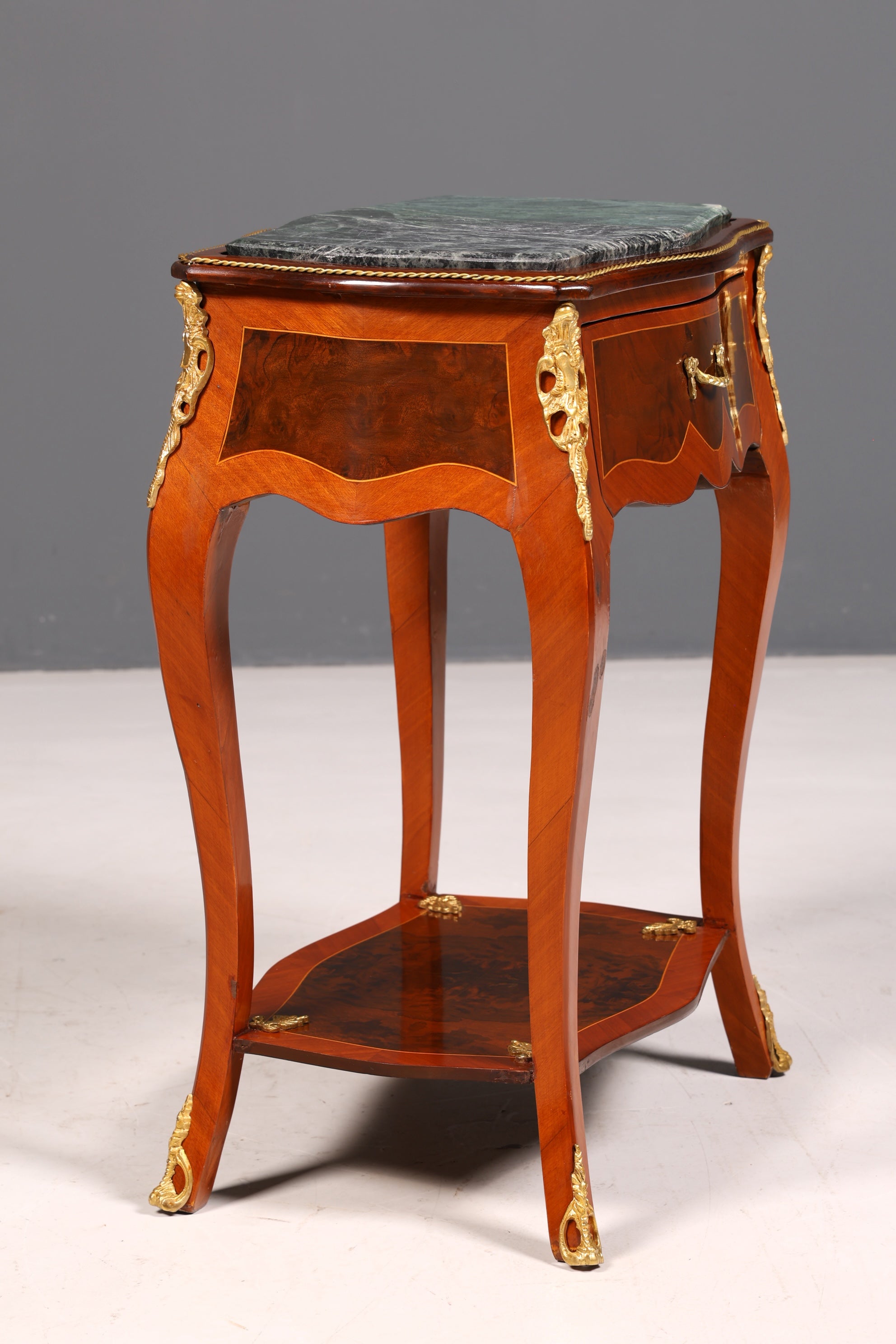Traumhafter Louis XV Beistelltisch Barock Stil Ablagetisch Marmor Kommode Telefontisch
