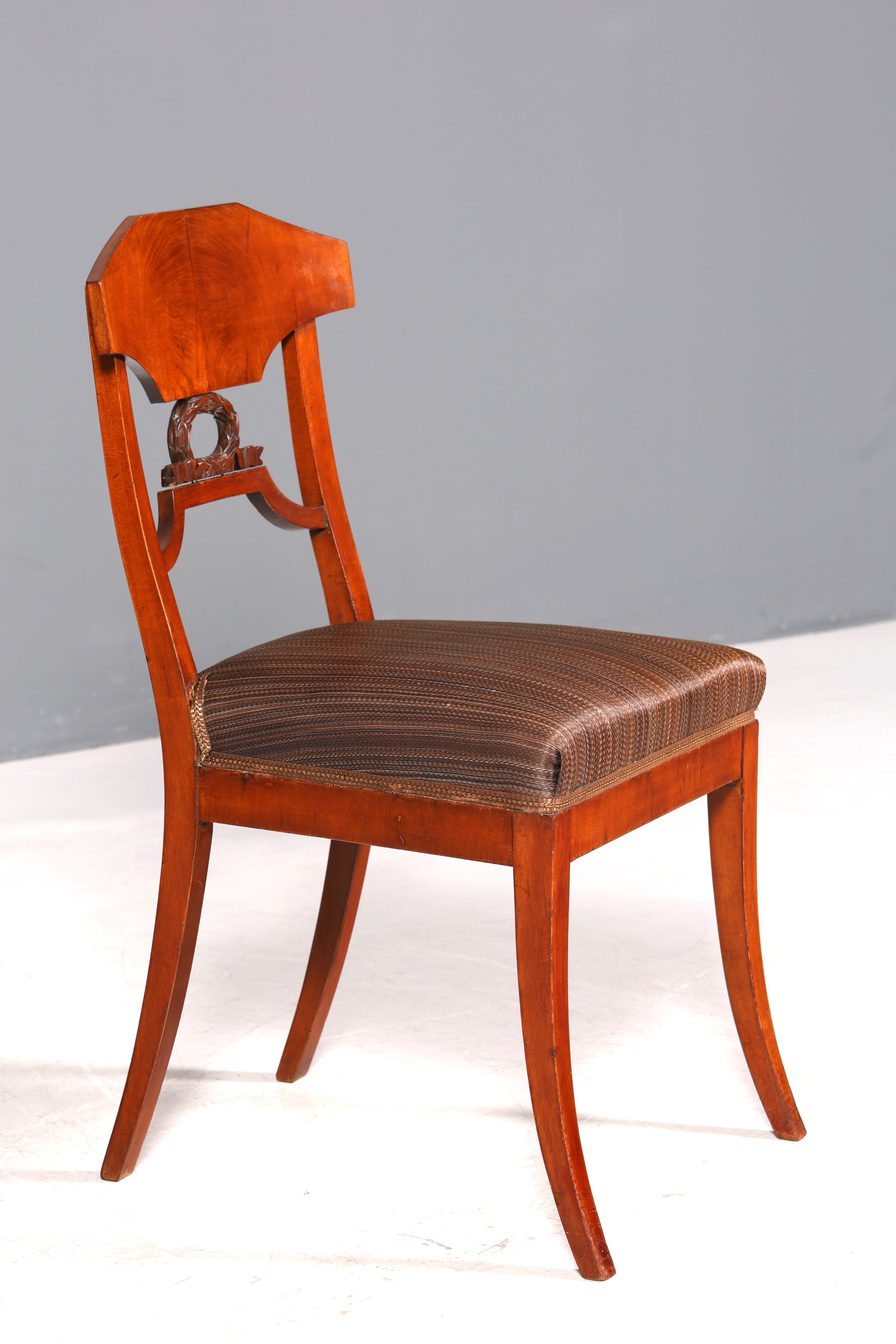 Chaise Biedermeier de rêve, chaise de cuisine ancienne, chaise secrétaire en bois véritable, chaise de salle à manger, 2 sur 2