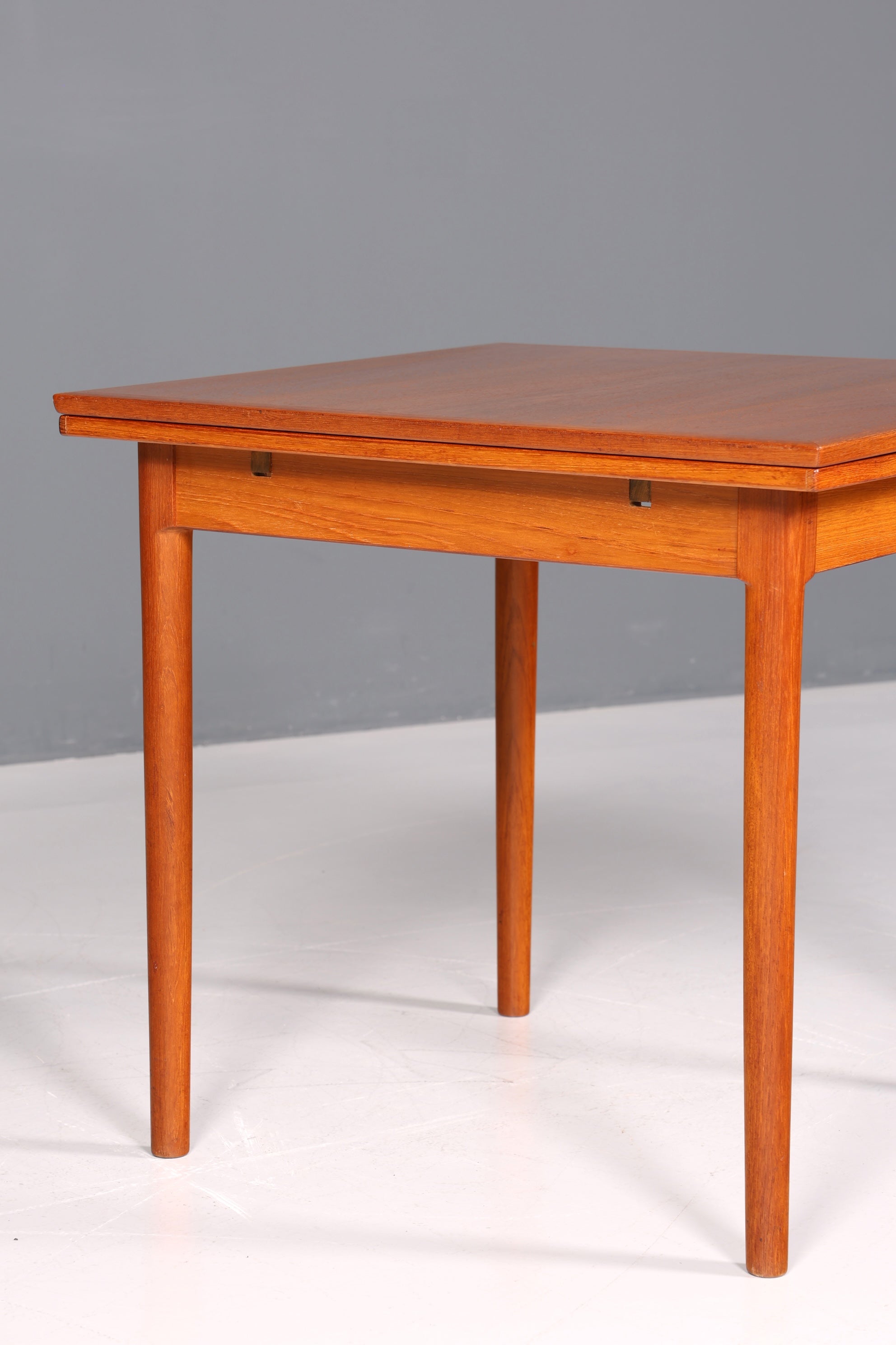 Schlichter Mid Century Esstisch Bernhard Pedersen &Søn ausziehbarer Danish Design Teak Holz Küchentisch Esszimmer Tisch