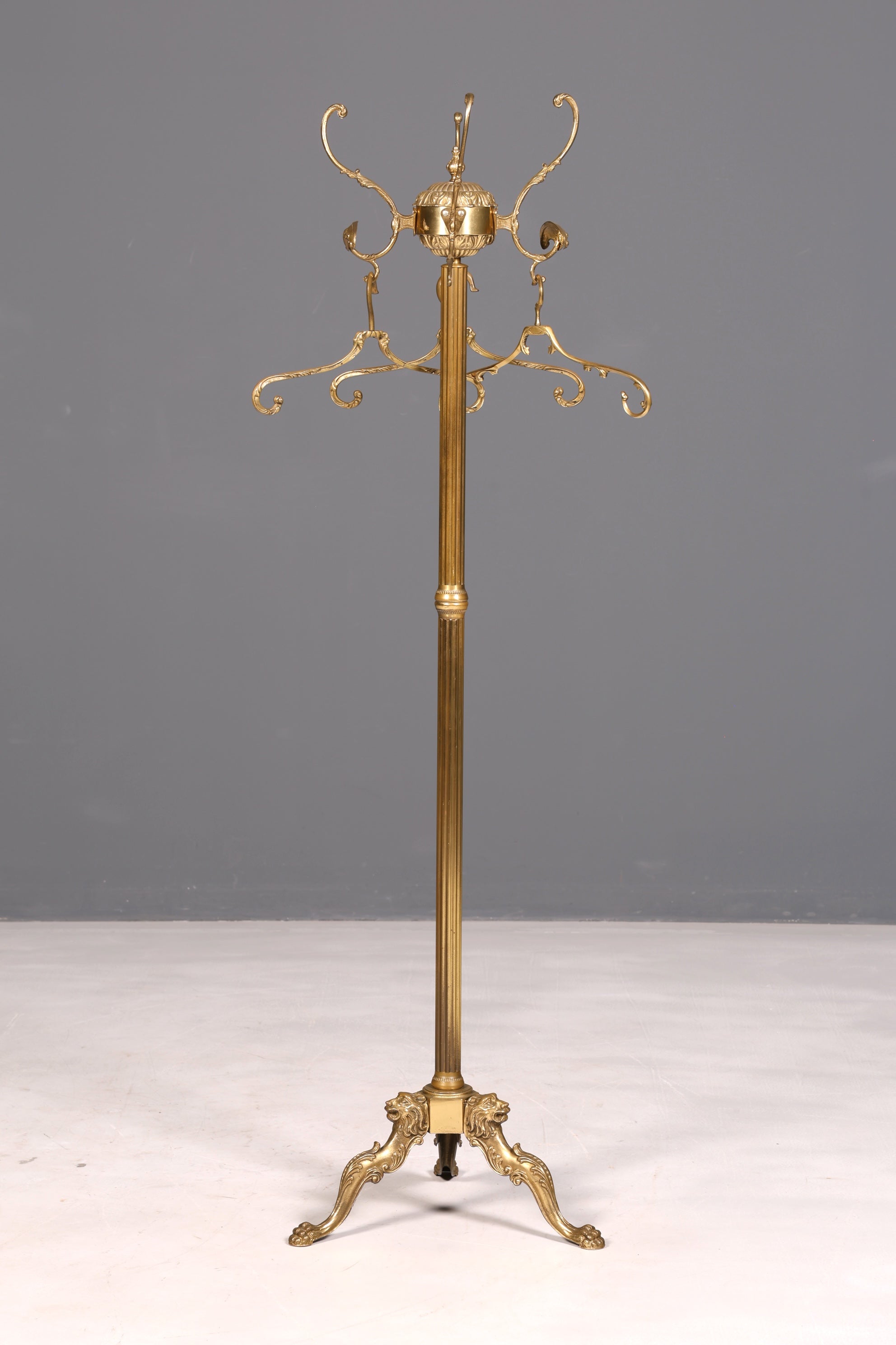 Prunkvoller Jugendstil Messing Garderobenständer Kleiderhaken Antik Flur Kleiderständer