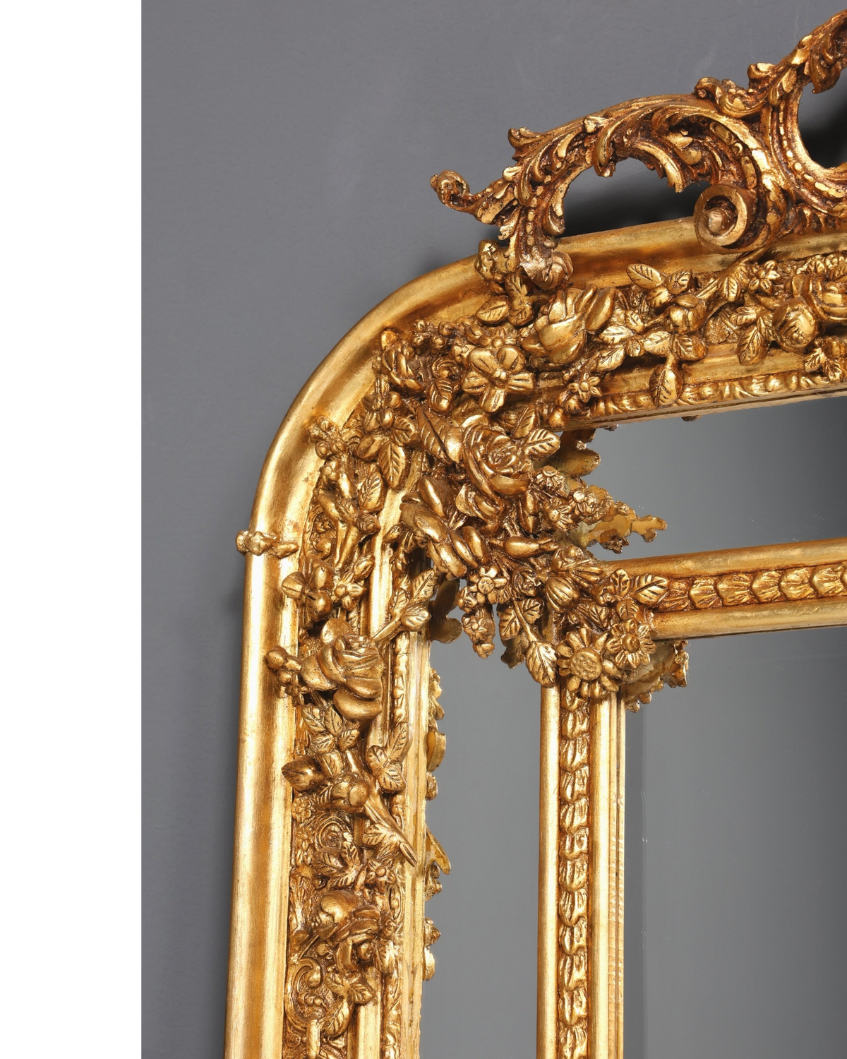 Aussergewöhnlicher Prunk Barock Stil Standspiegel Antik Stil Gold Ornament Flurspiegel Spiegel