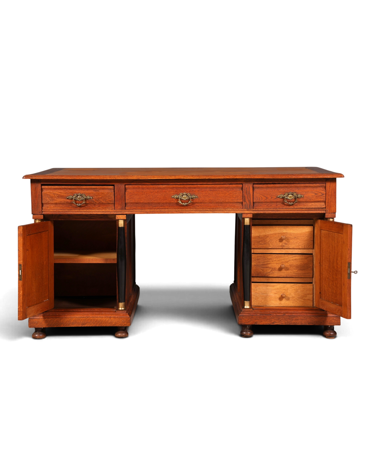 Traumhafter Gründerzeit Schreibtisch Jugendstil Bürotisch echt Holz Antik Office Desk