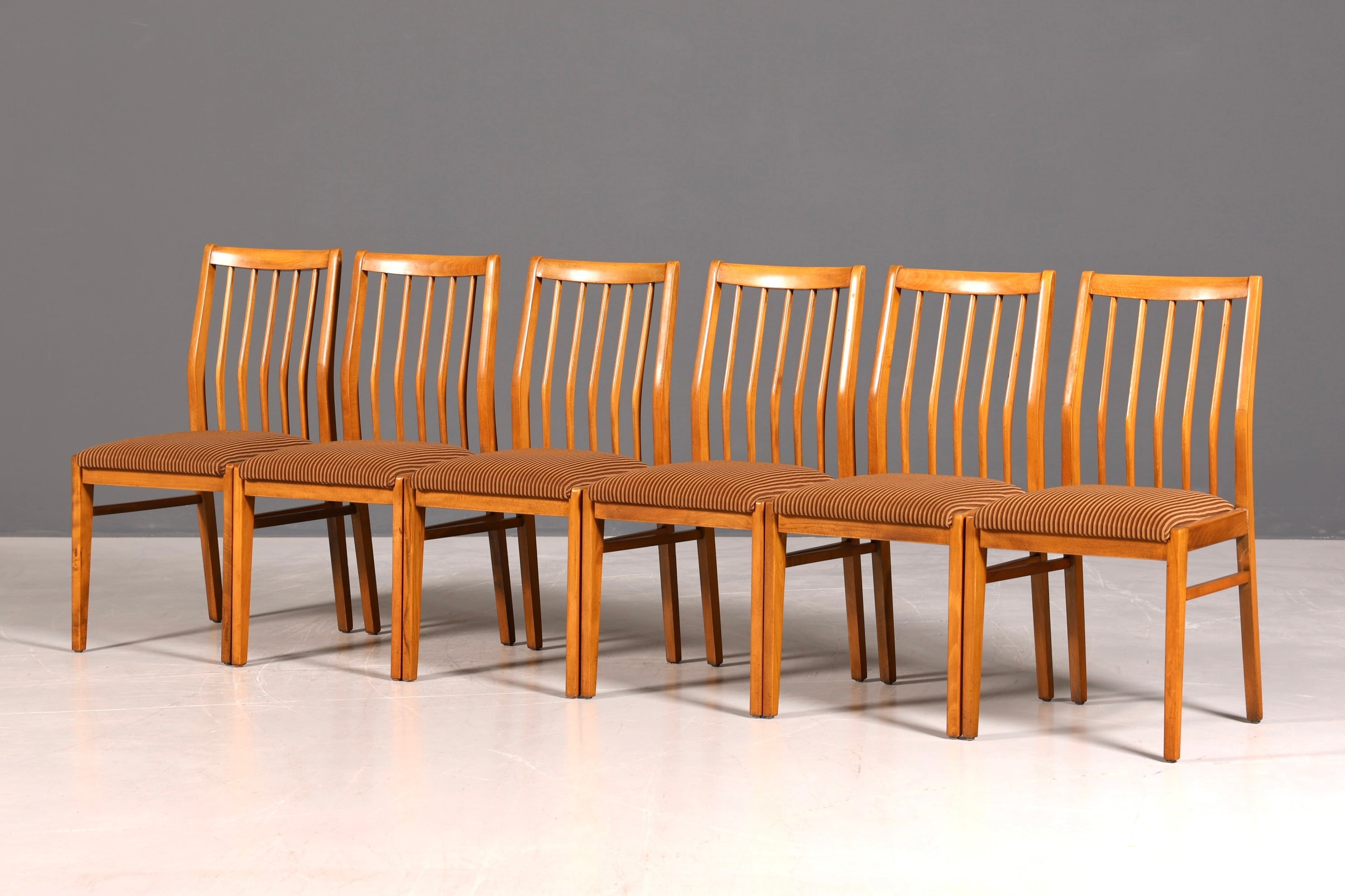 G228 Finish 6x Schlichte Mid Century Stühle Retro Stuhlset Danish Design Küchenstühle Esszimmer Stühle (Kopie)