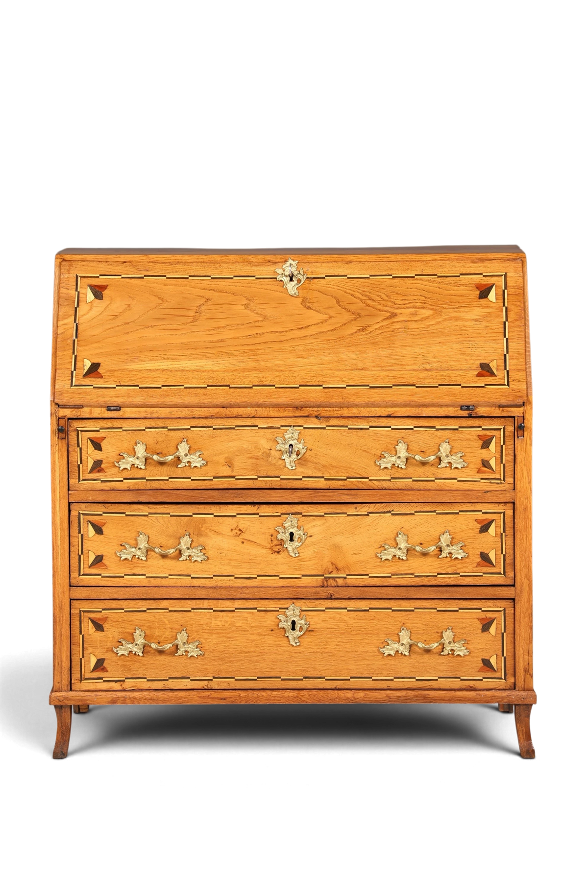 Original Barock Sekretär um 1800 Kommode Antik massiv Holz Schreibtisch Schreibkommode