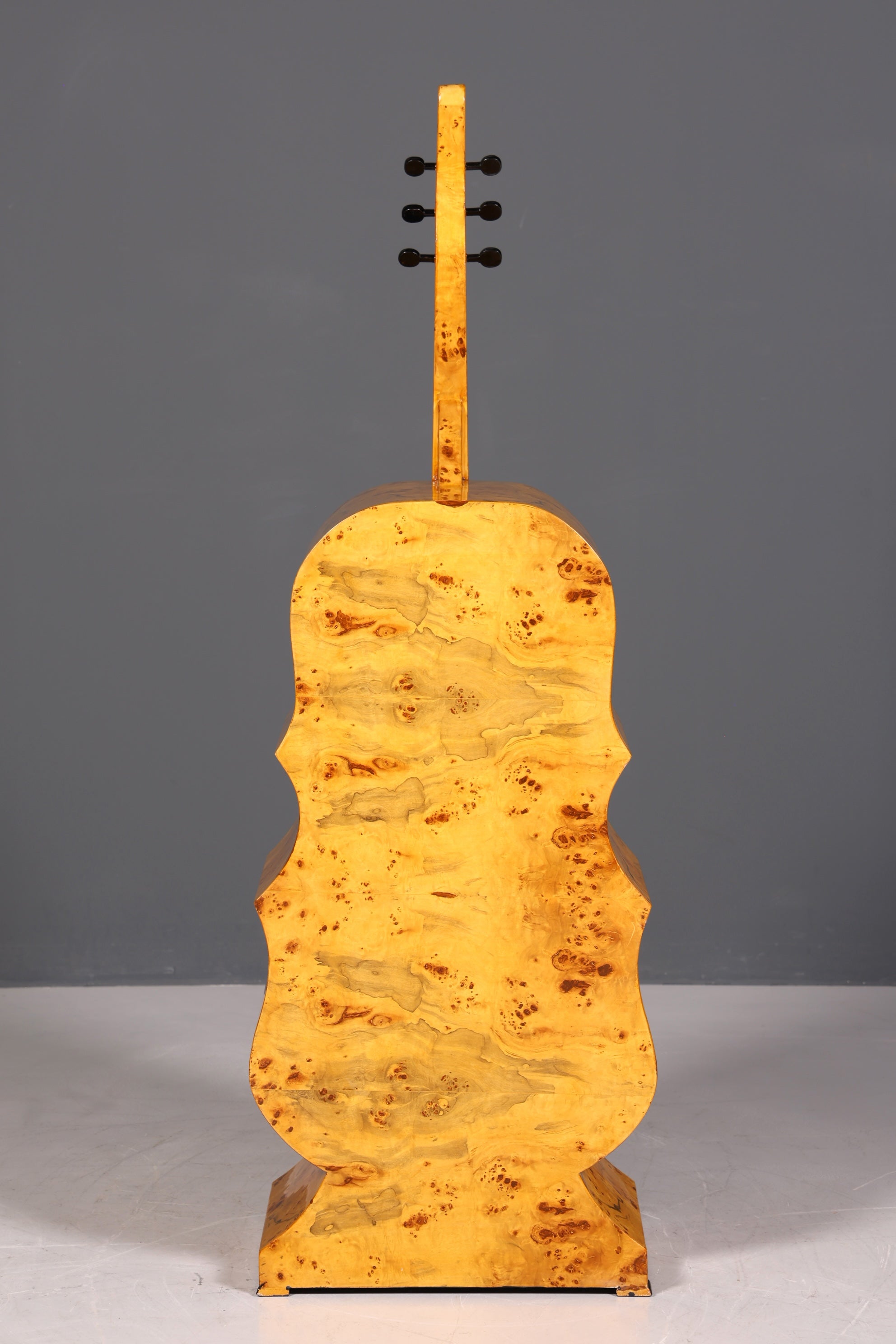 Commode onirique de style Art déco en forme de contrebasse, en bouleau, style Vertiko, commode à tiroirs, commode en forme de guitare