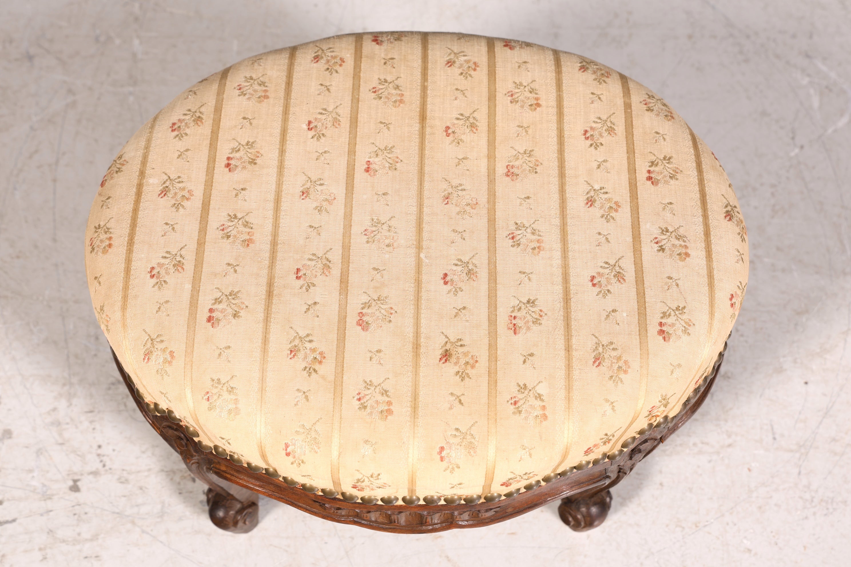 Magnifique tabouret Chippendale, style baroque antique, repose-pieds, tabouret