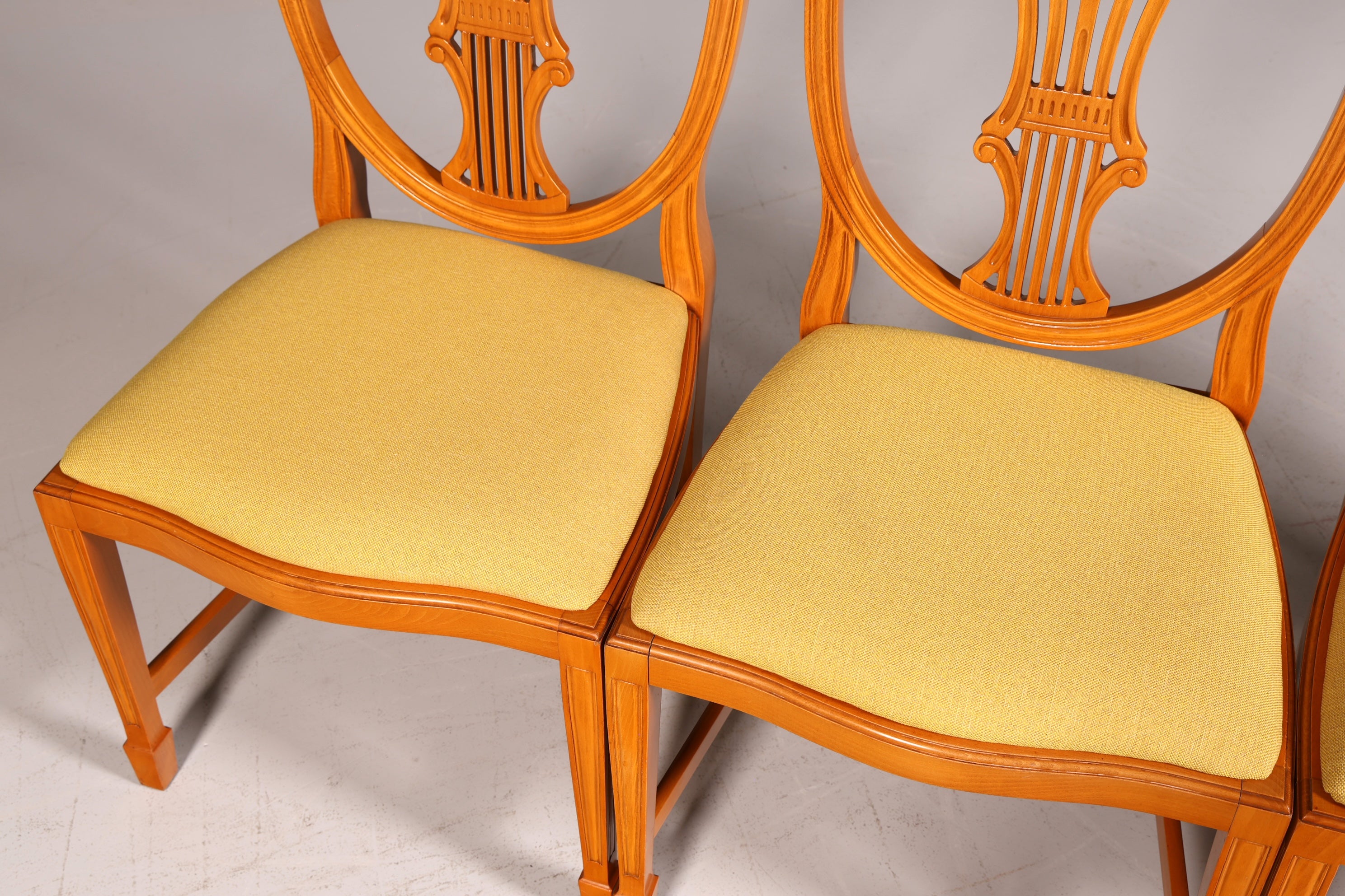 4x Edle Englische Stühle Englisch Dining Chairs Antik 60er Jahre Regency Küchenstühle Stuhlset