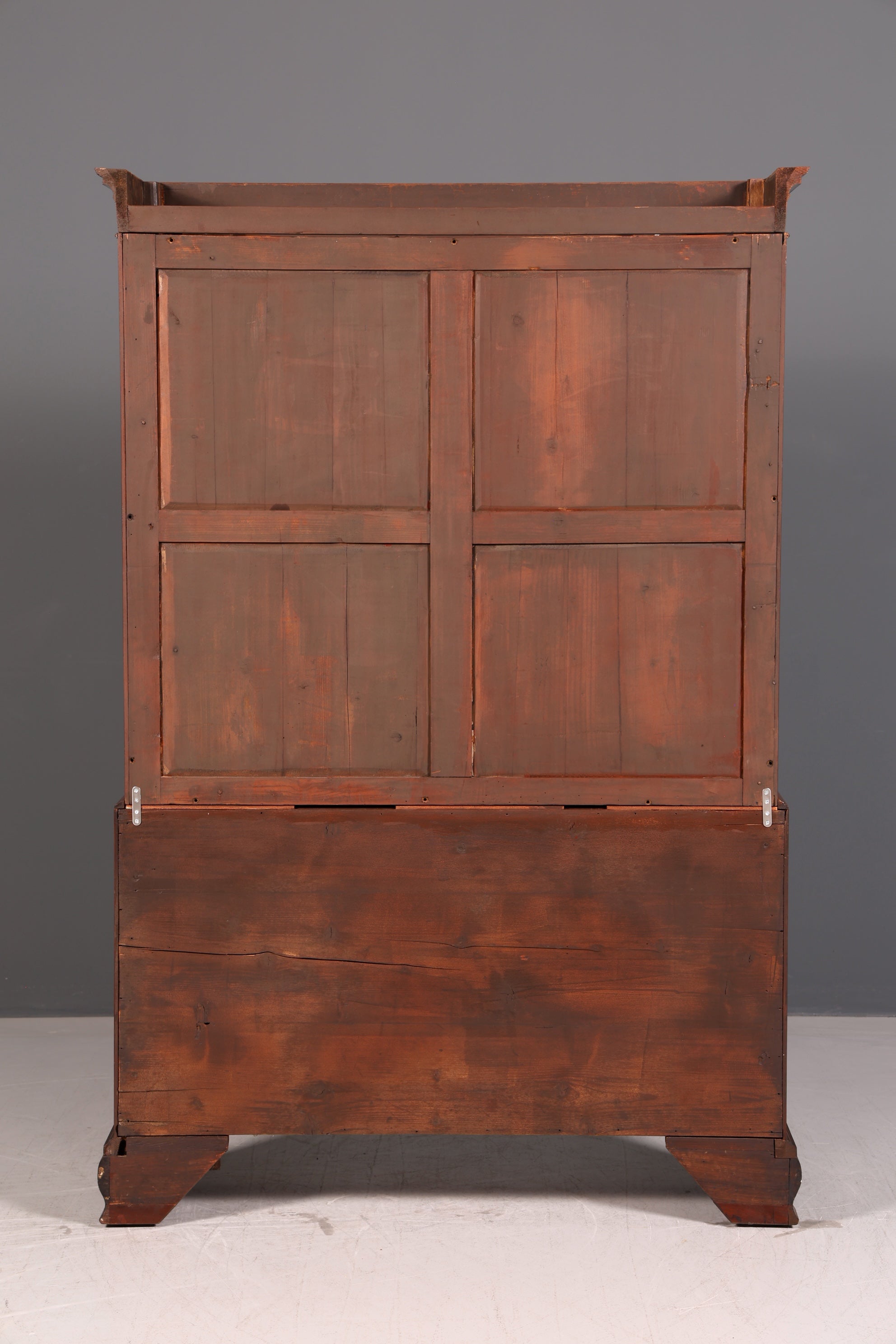 Beeindruckender Antiker Englischer Wäscheschrank Mahagoni Kleiderschrank um 1900 Dielenschrank Schrank
