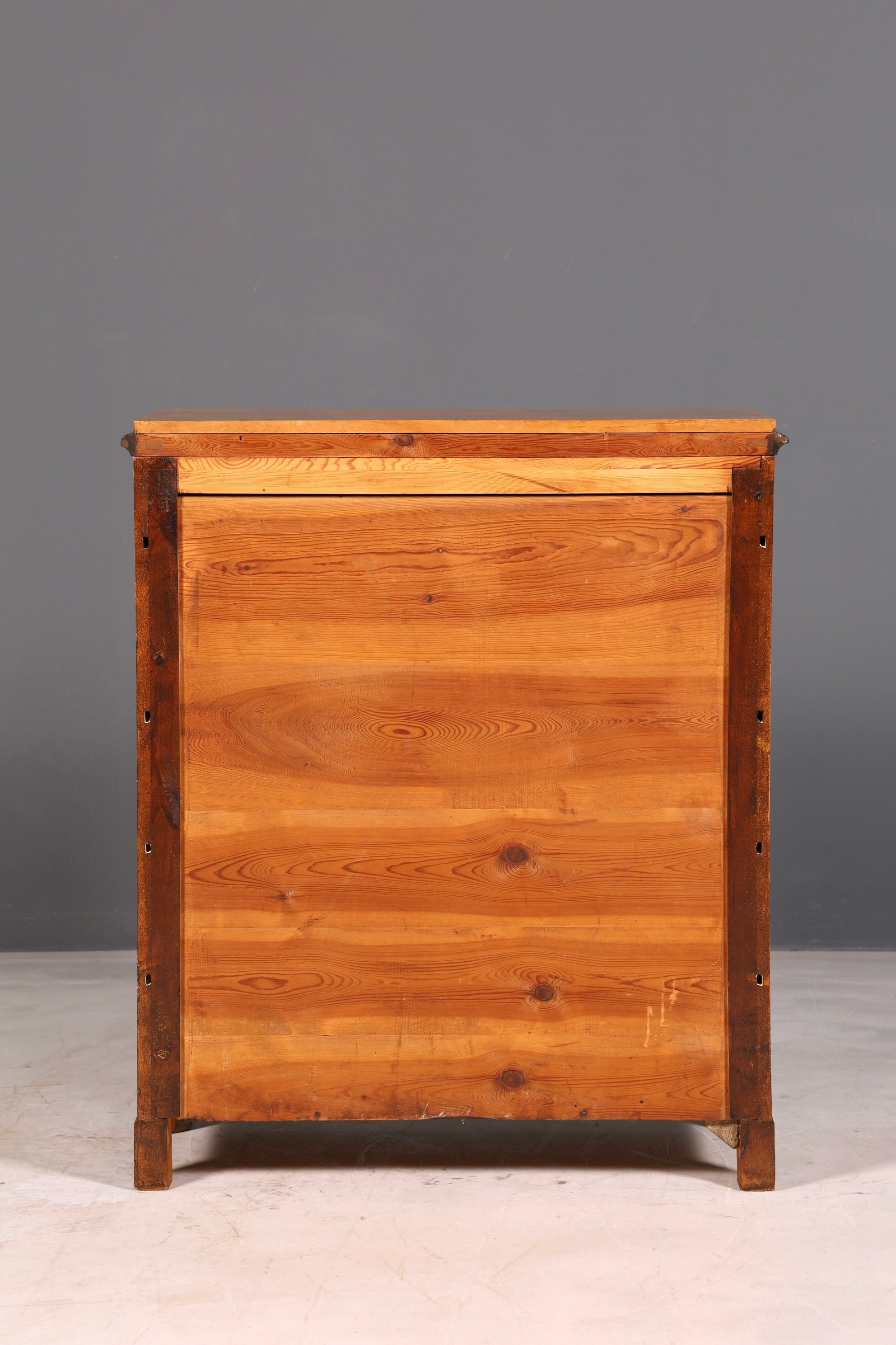 Magnifique commode Biedermeier ancienne en bouleau, vertiko, commode à tiroirs, vers 1850, bois massif