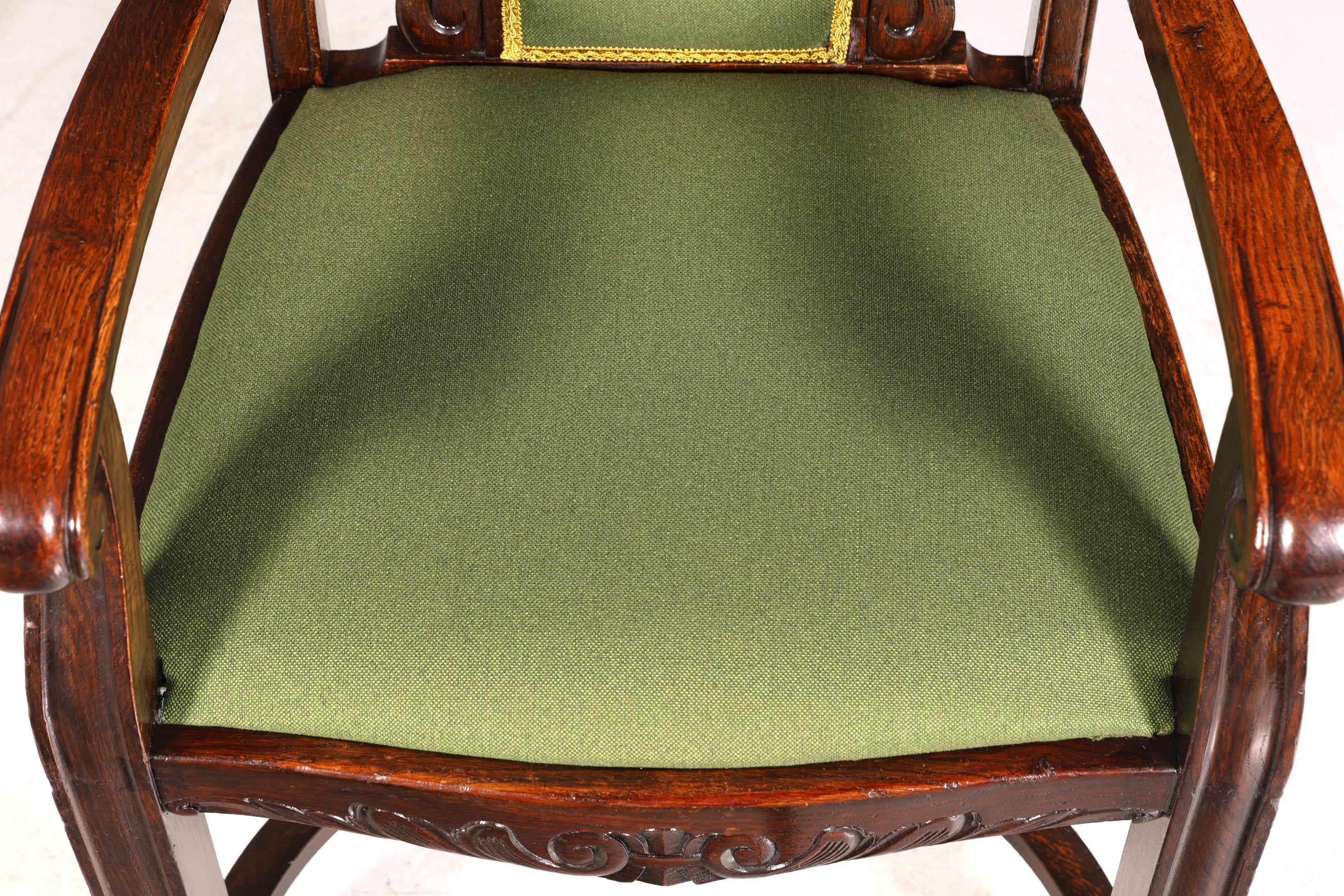 Magnifique fauteuil néo-Renaissance, style Gründerzeit, style Art nouveau, bureau de gentleman, chaise secrétaire en chêne, antiquité, vers 1910