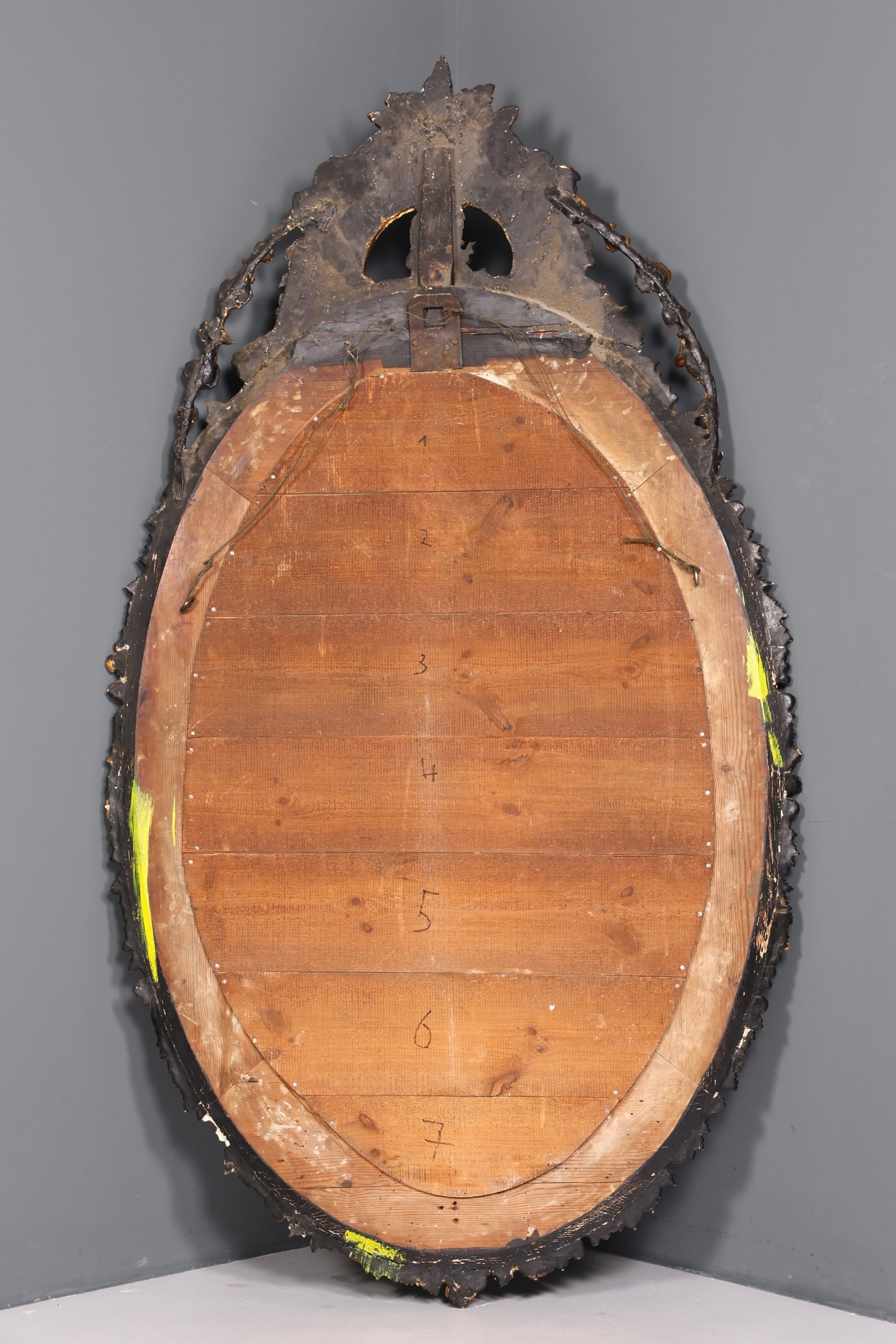 Wunderschöner Original Barock Wandspiegel Antik Stil Spiegel Flurspiegel Ornamenten dekorativer Spiegel um 1860