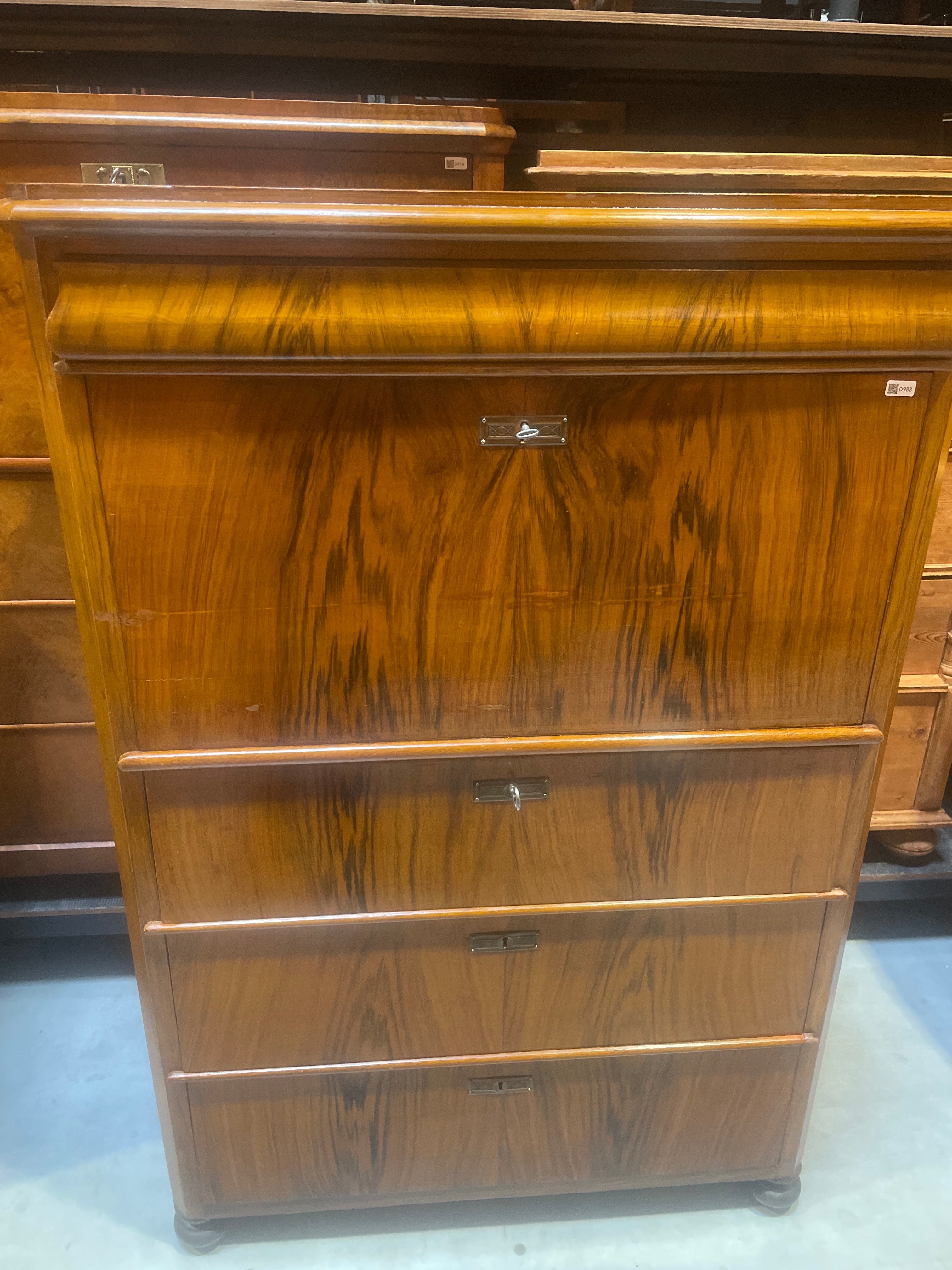 Wunderschöner Louis Philippe Sekretär Vertiko Gründerzeit Kommode Schubladenkommode