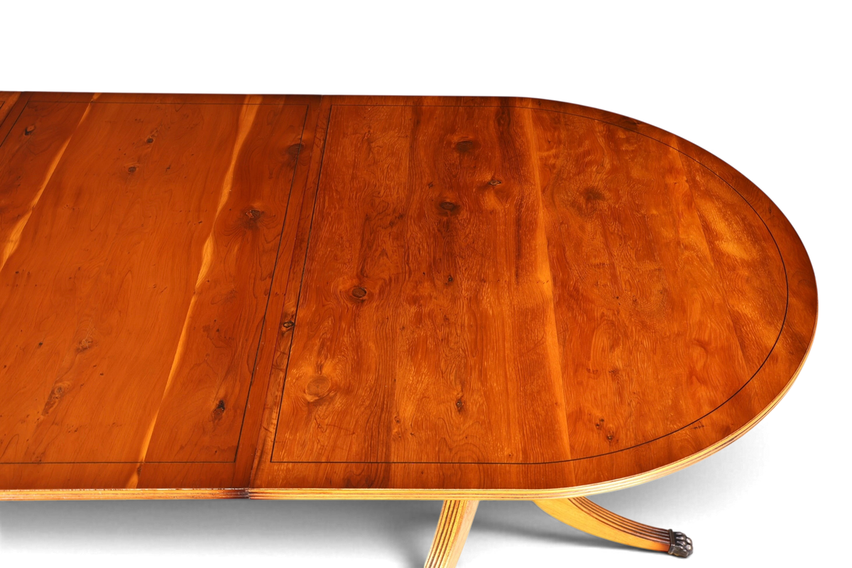 Wunderschöner Englischer Tisch ausziehbarer Esstisch Regency Stil Antik Stil 60s Küchentisch Eibe