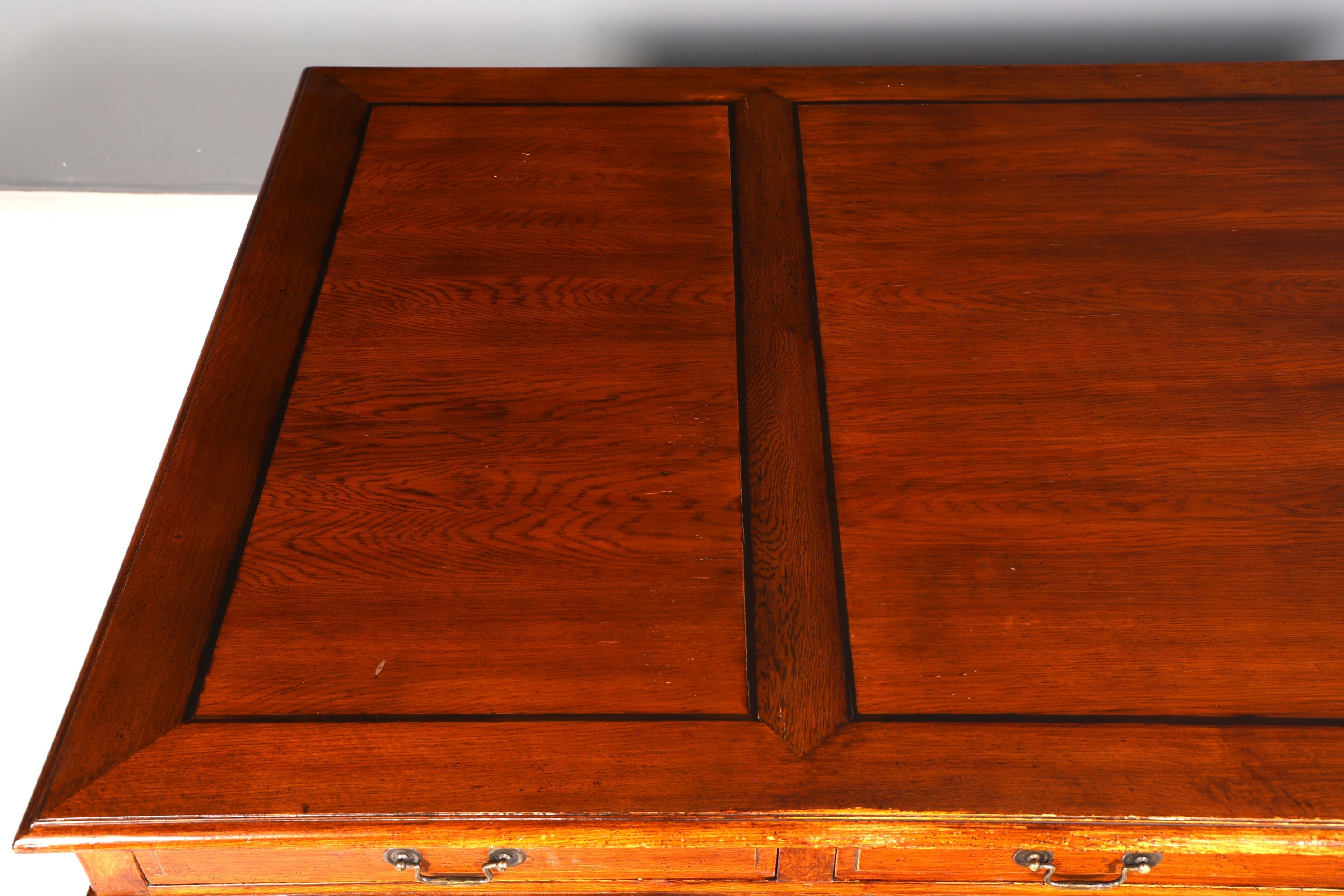 Beeindruckender Englischer XXL Schreibtisch Bürotisch Office Desk Partnerdesk Antik Massivholz Vintage