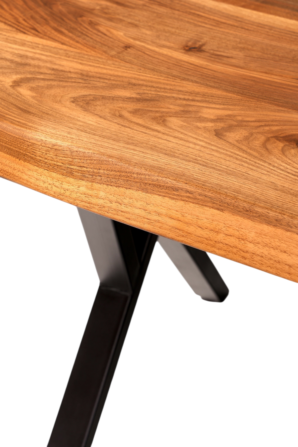 Wunderschöner Nussbaum Tisch 240cm-95cm Esszimmer Tisch Baumkanten Platte massiv Holz Küchentisch