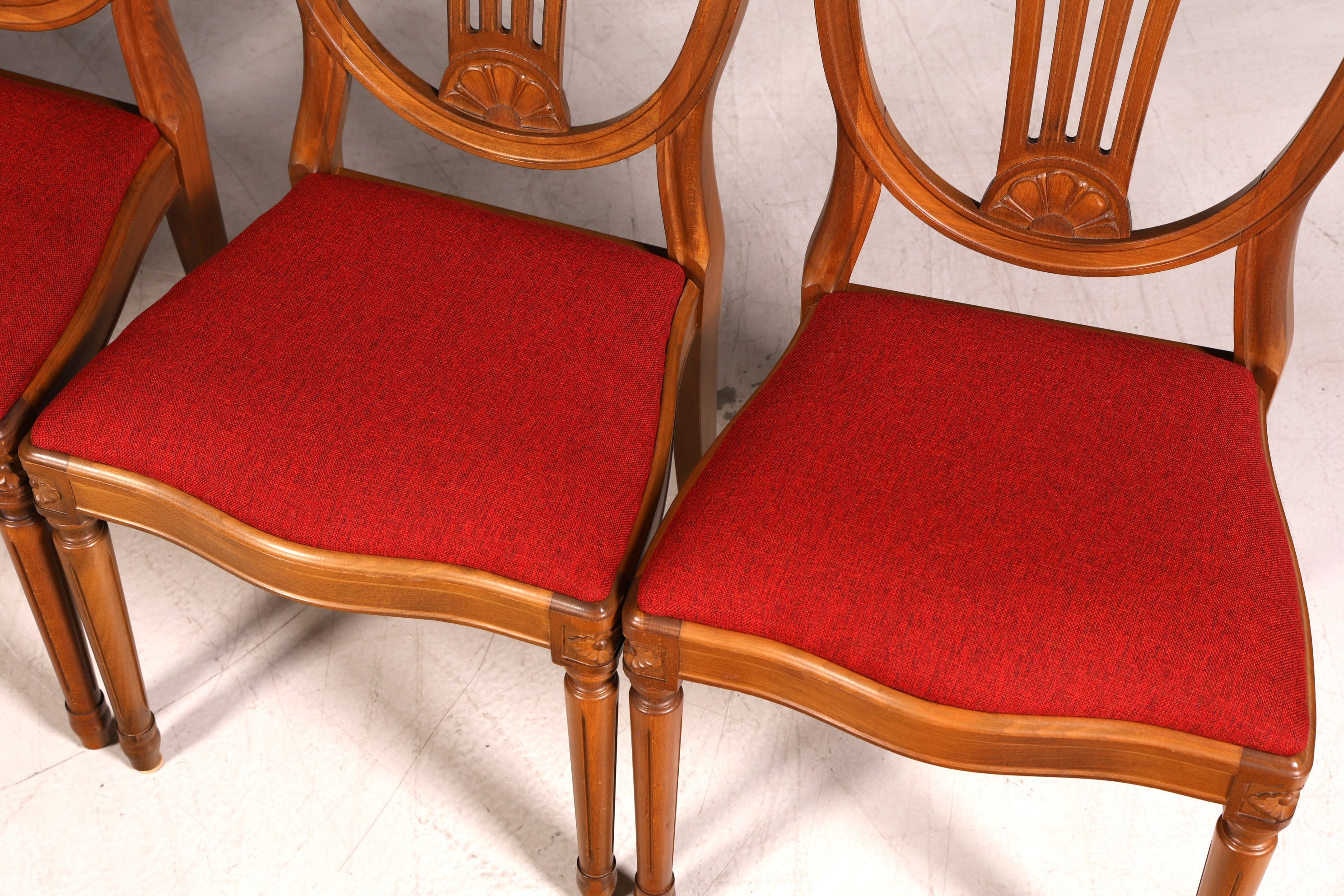Wunderschöne 4er Set Englische Stühle Regency 60er Jahre Dining Chairs Antik Polsterstühle