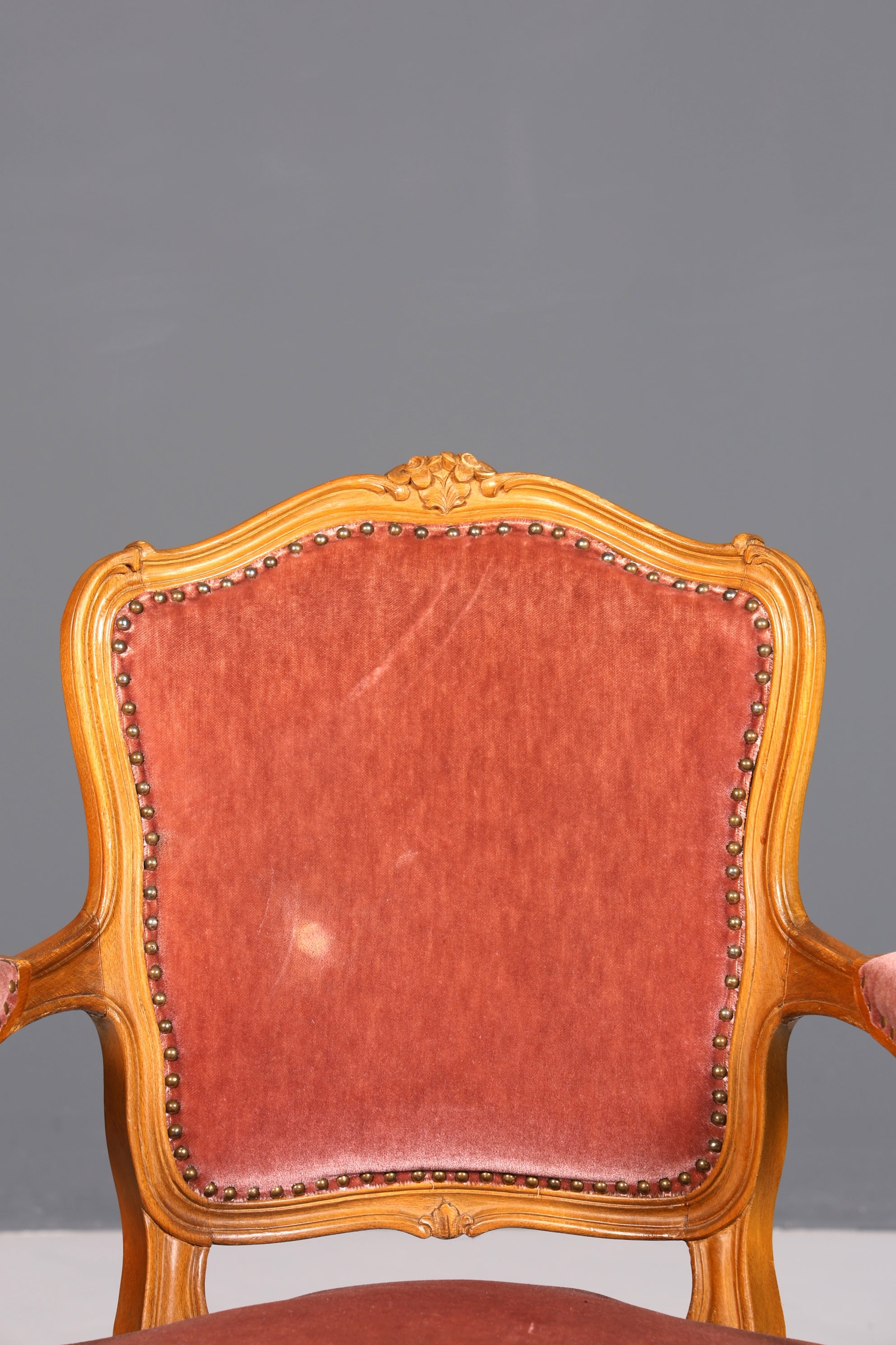 Fauteuil Chippendale élégant, chaise secrétaire de style baroque, fauteuil en velours