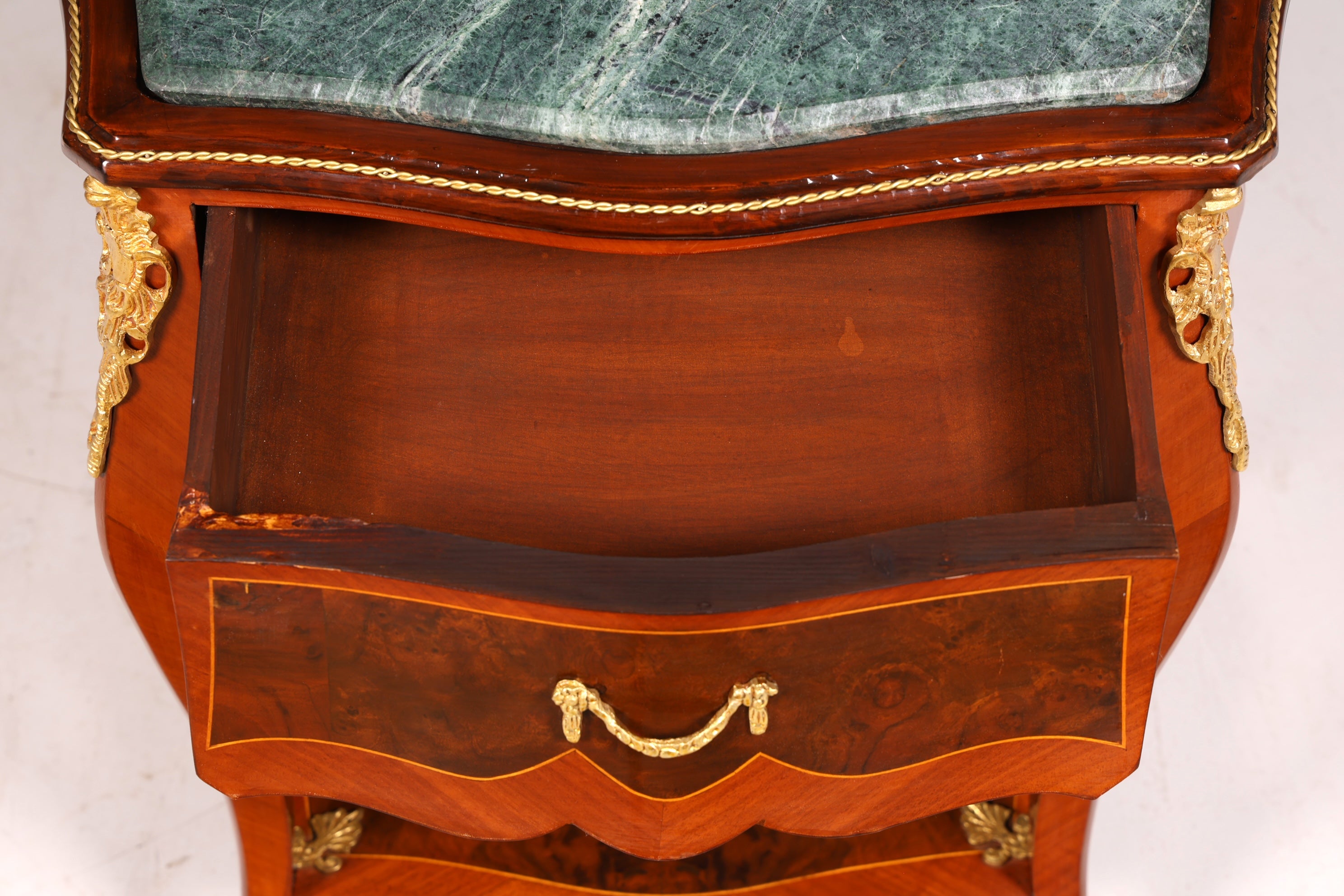 Traumhafter Louis XV Beistelltisch Barock Stil Ablagetisch Marmor Kommode Telefontisch