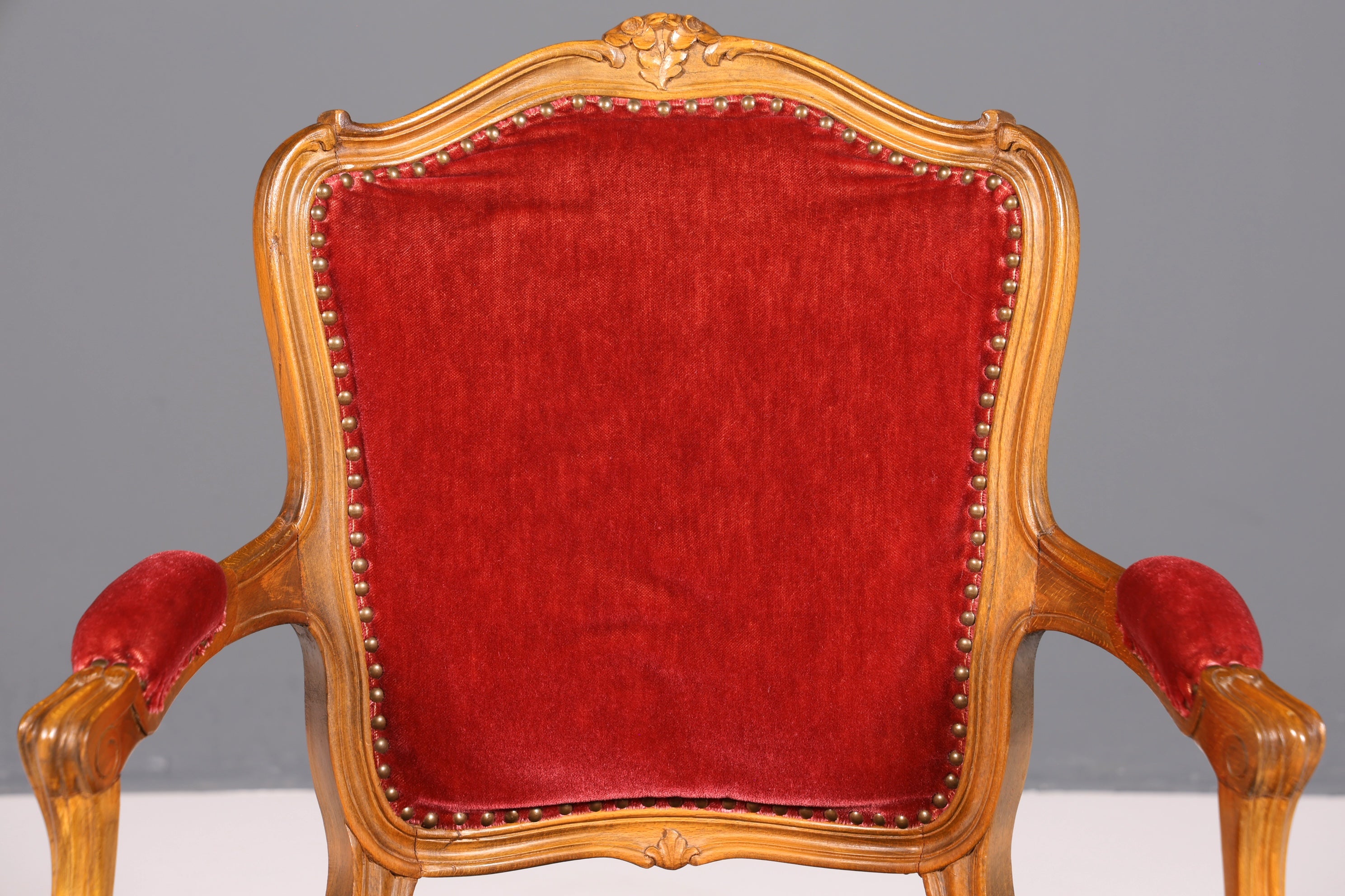 Magnifique fauteuil Chippendale, chaise secrétaire de style Chippendale, fauteuil en velours, 2 sur 2