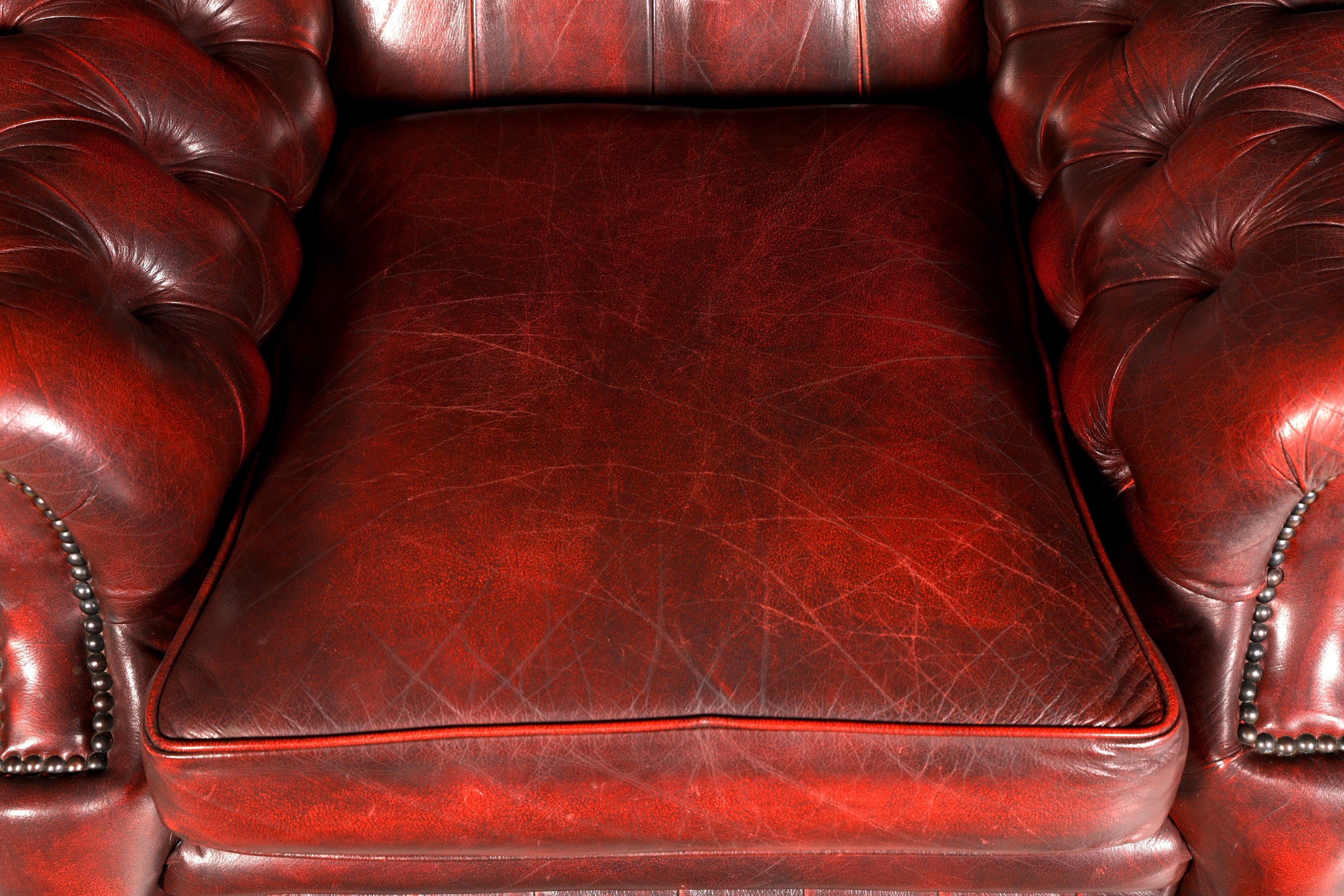 Original Chesterfield Ohrenbackensessel Englisch Leder Herrensessel UK Armlehnsessel Wingback