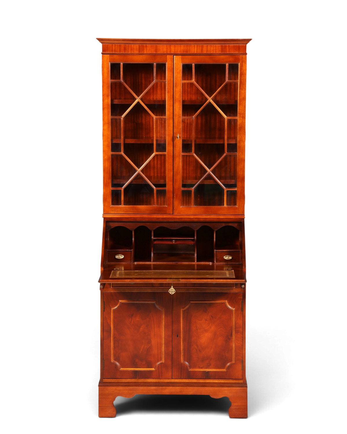 G401 Finish cm Wunderschöner Englischer Sekretär Büro Aufsatzsekretär Antik 60S Vitrinen Schrank UK (Kopie)
