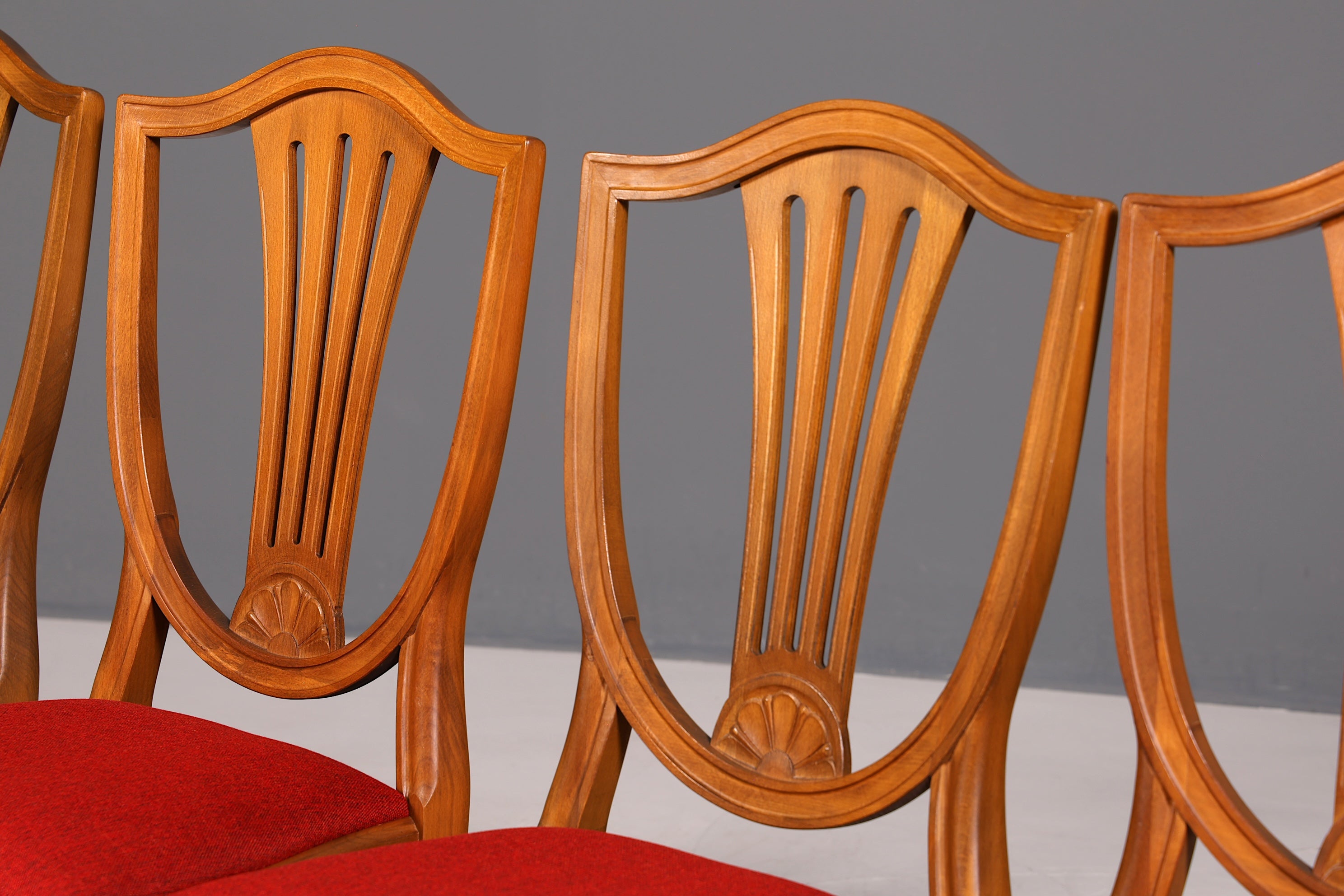 Wunderschöne 4er Set Englische Stühle Regency 60er Jahre Dining Chairs Antik Polsterstühle