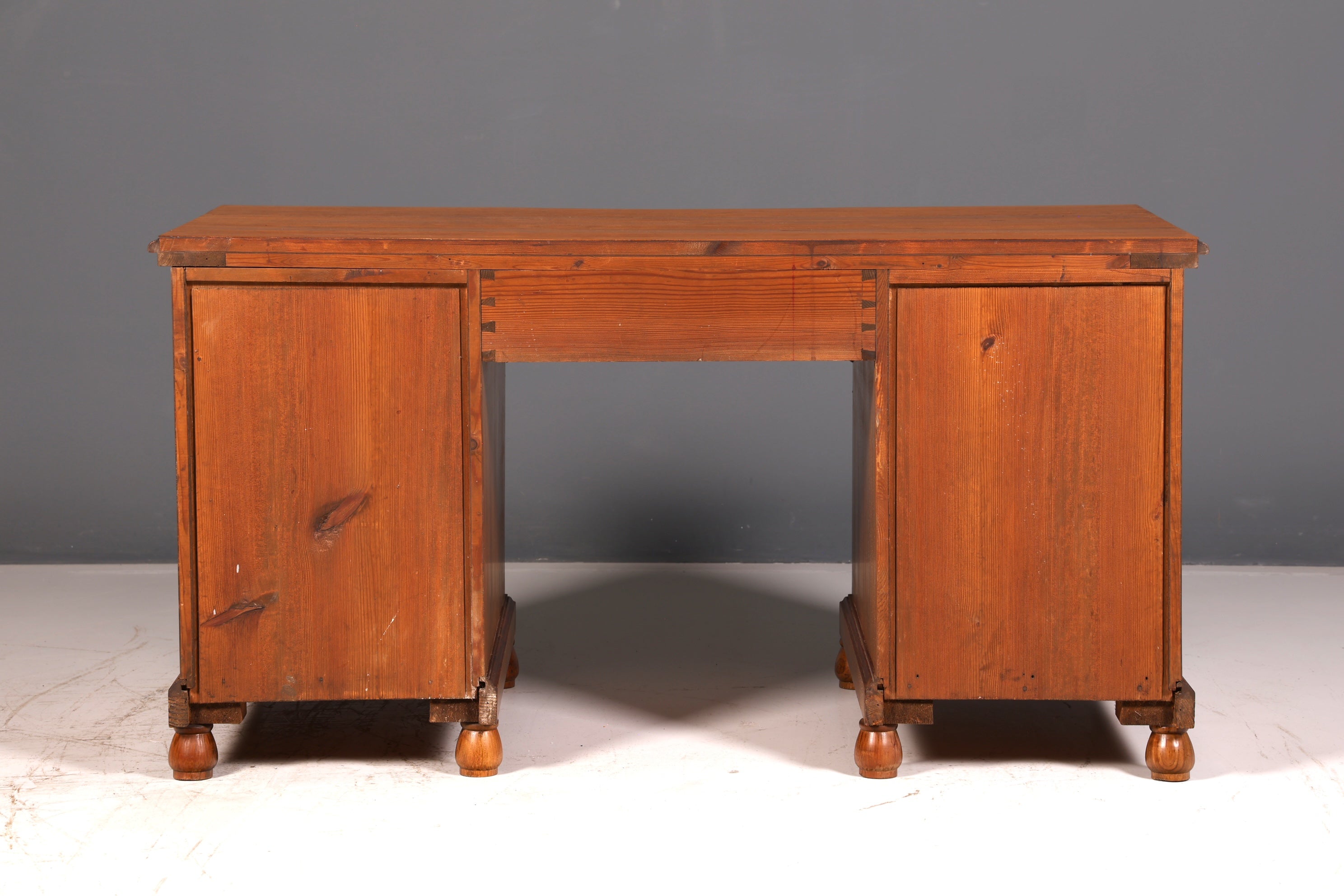 Wunderschöner Jugendstil Schreibtisch Eiche Holz Bürotisch Office Table Antik Vintage