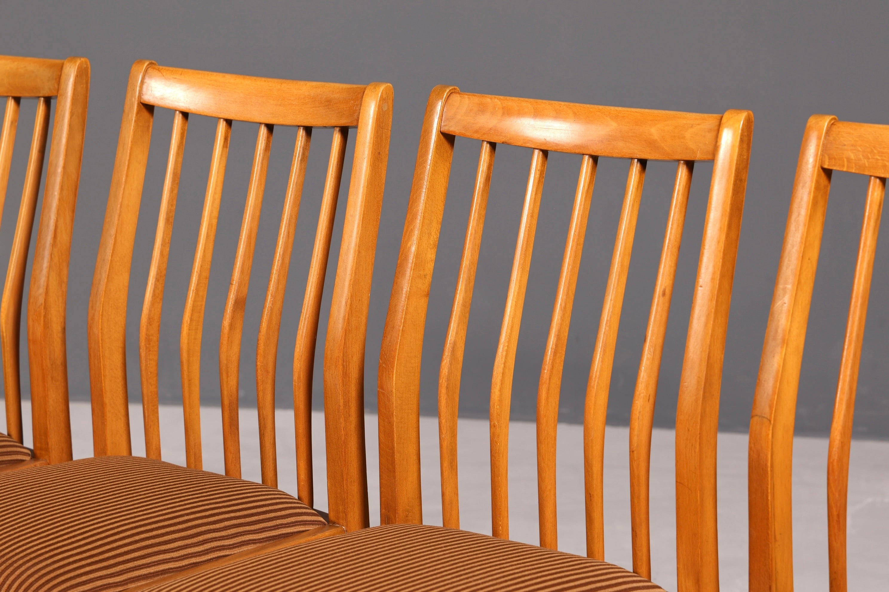 G228 Finish 6x Schlichte Mid Century Stühle Retro Stuhlset Danish Design Küchenstühle Esszimmer Stühle (Kopie)